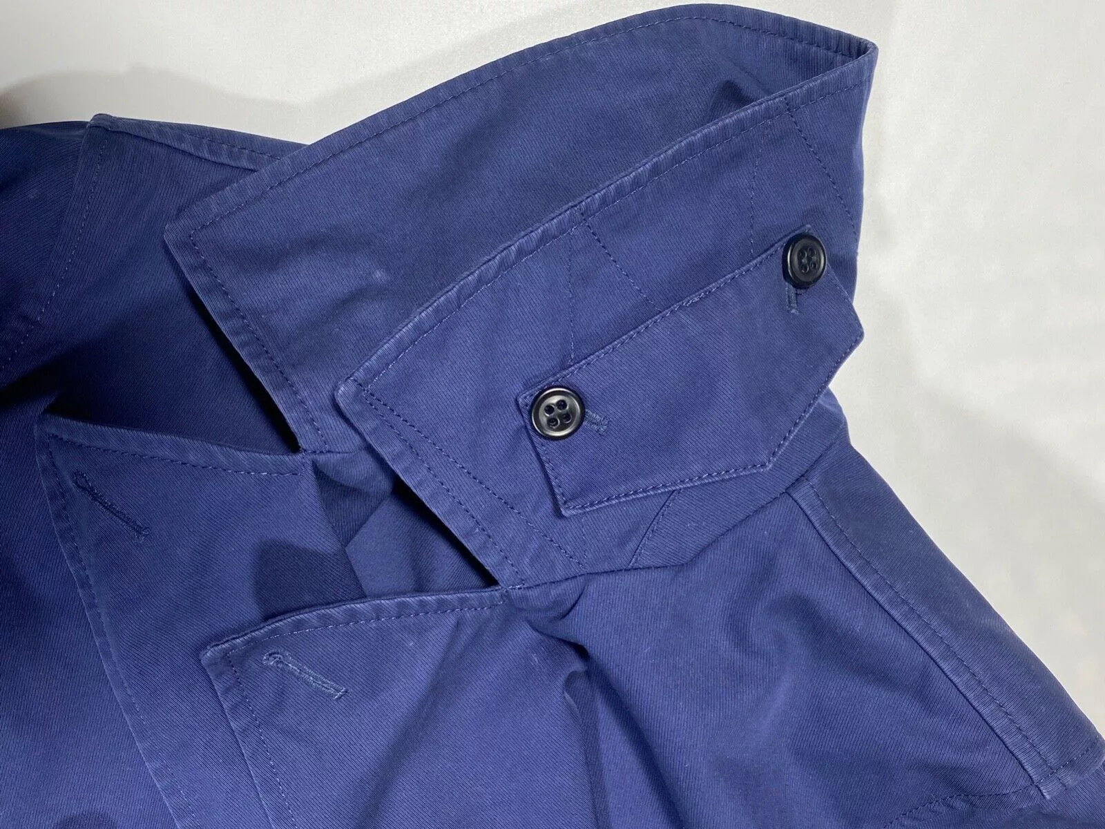 Diesel Raincoats DIESEL Belted Trench Coat S Blue