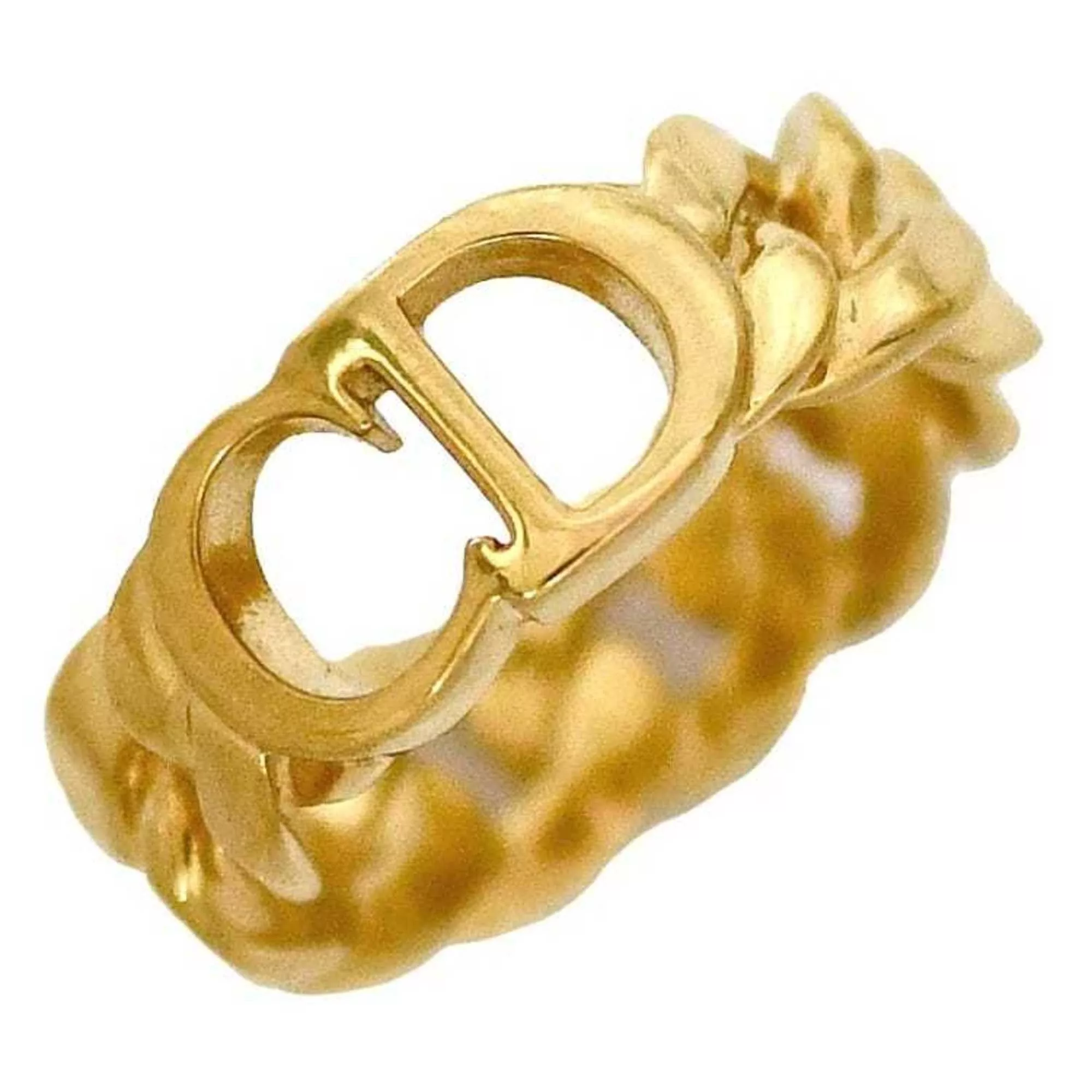 Dior Rings Christian Dior Ring Gold ec-20379 Chain Size 10 GP Ladies Finger Multi
