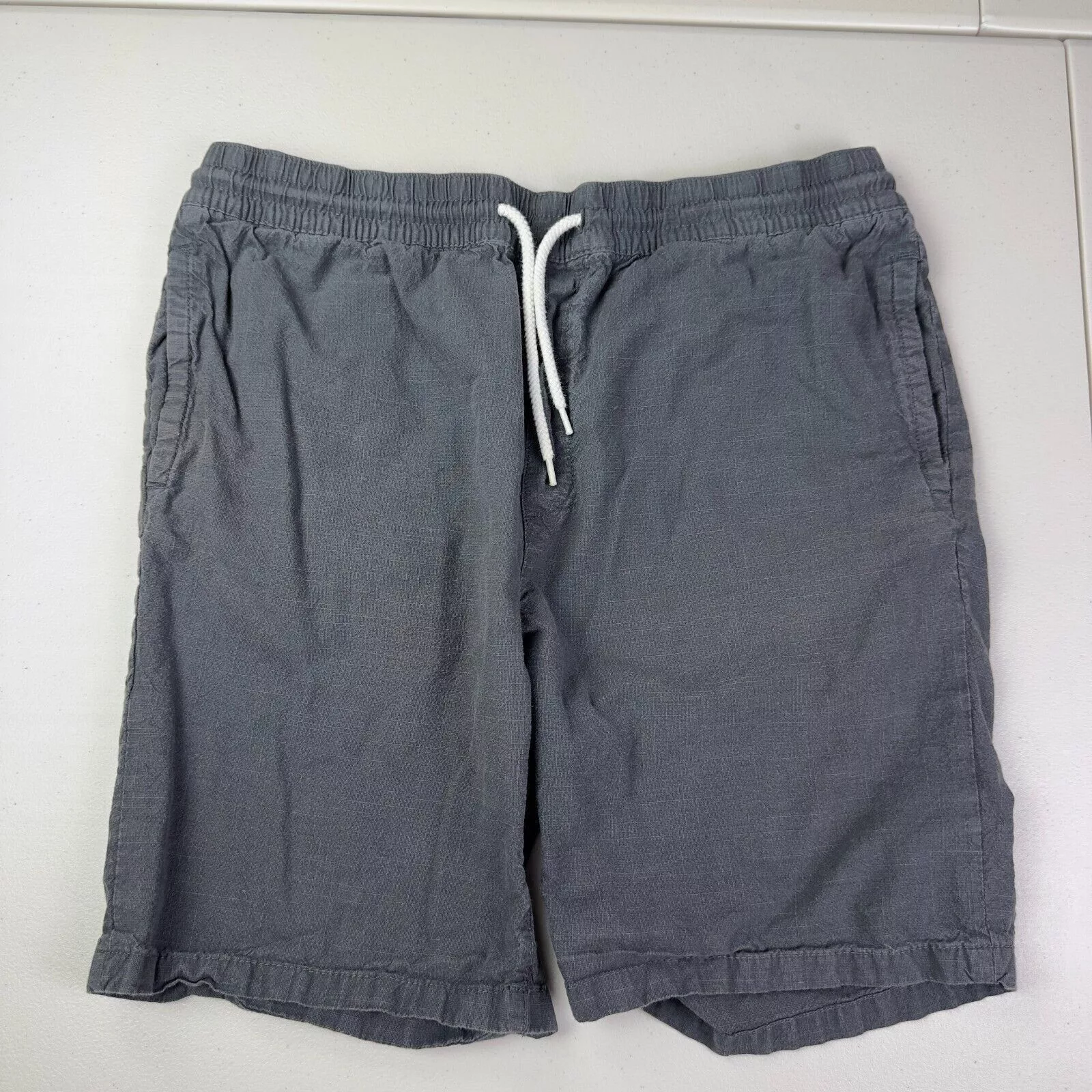 H&M Shorts H&M LOGG Mens Gray Drawstring Pull On Shorts Men Size Large