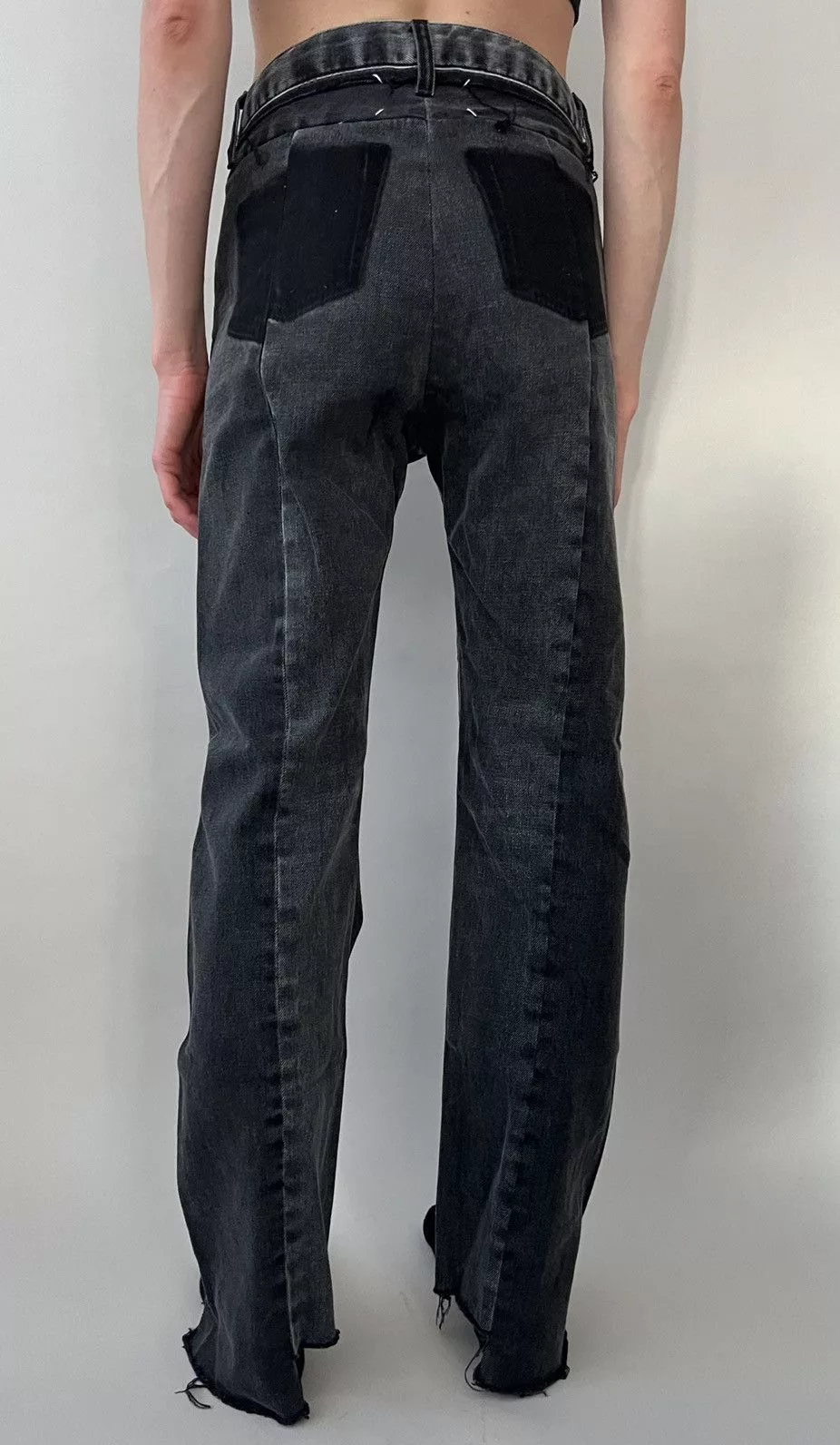 Maison Margiela Jeans Maison Margiela 5 Pocket Deconstructed Jeans Black