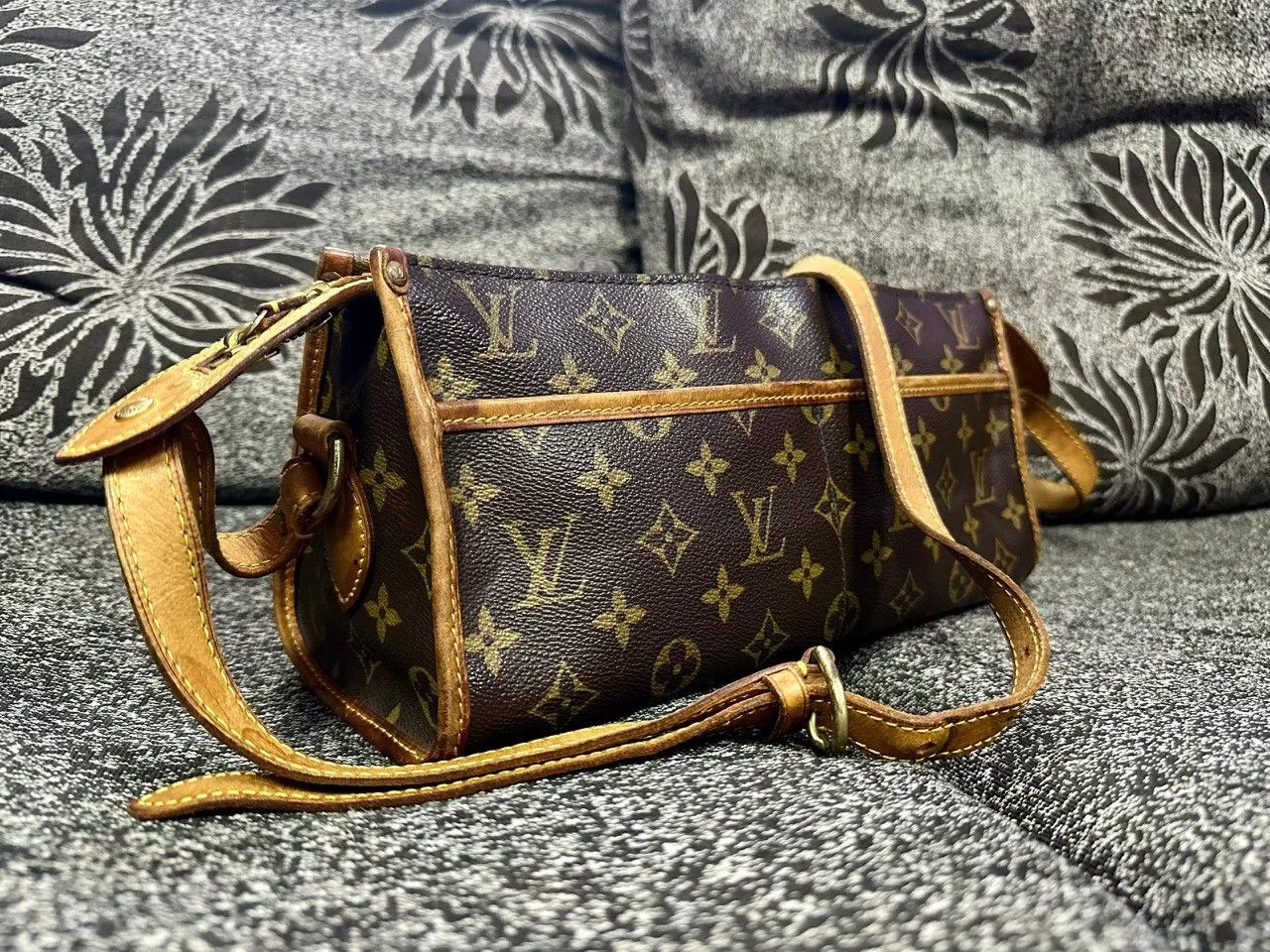 Louis Vuitton Shoulder Bags Authentic Louis Vuitton Monogram Canvas Poponcourt Long Bag Brown
