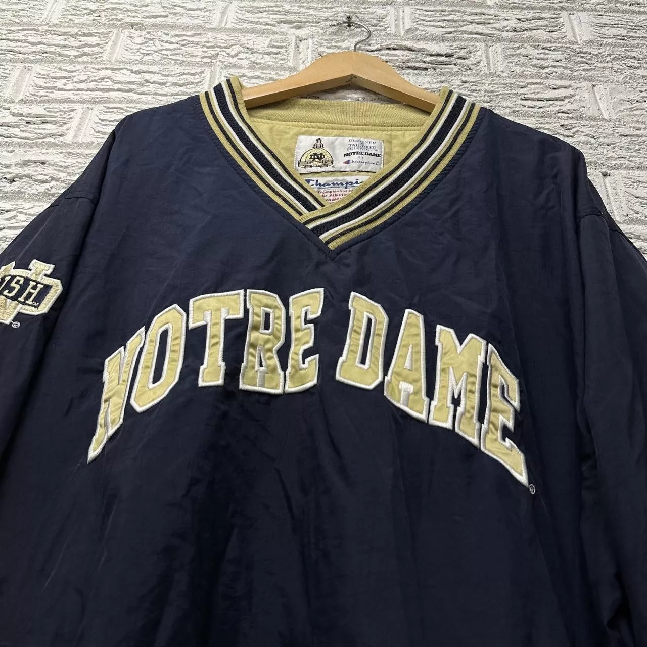 Champion Light Jackets Vintage 90s Champion Notre Dame Windbreaker Jacket XL Blue