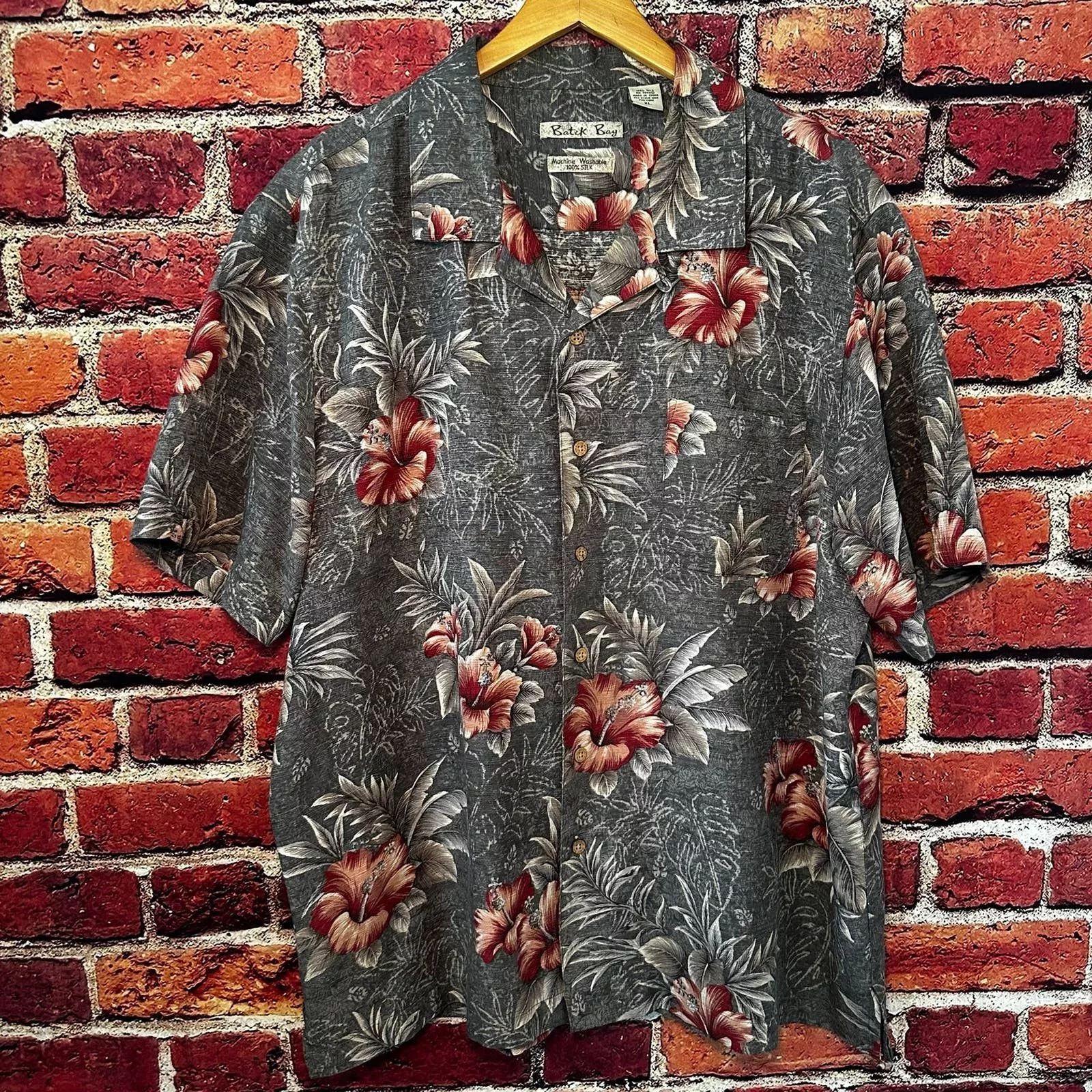 Batik Bay Shirts Button Ups batik bay Hawaiian button-down short sleeve Multi