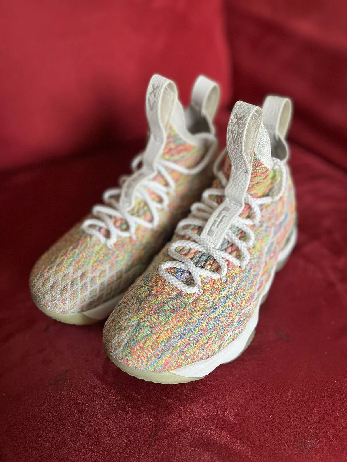 Nike Hi Top Sneakers Nike Lebron 15 Fruity Pebbles Multi
