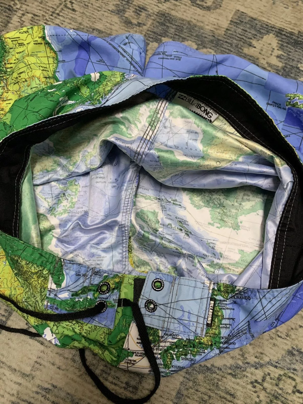 Billabong Shorts Billabong World Maps Beach Pants Multi