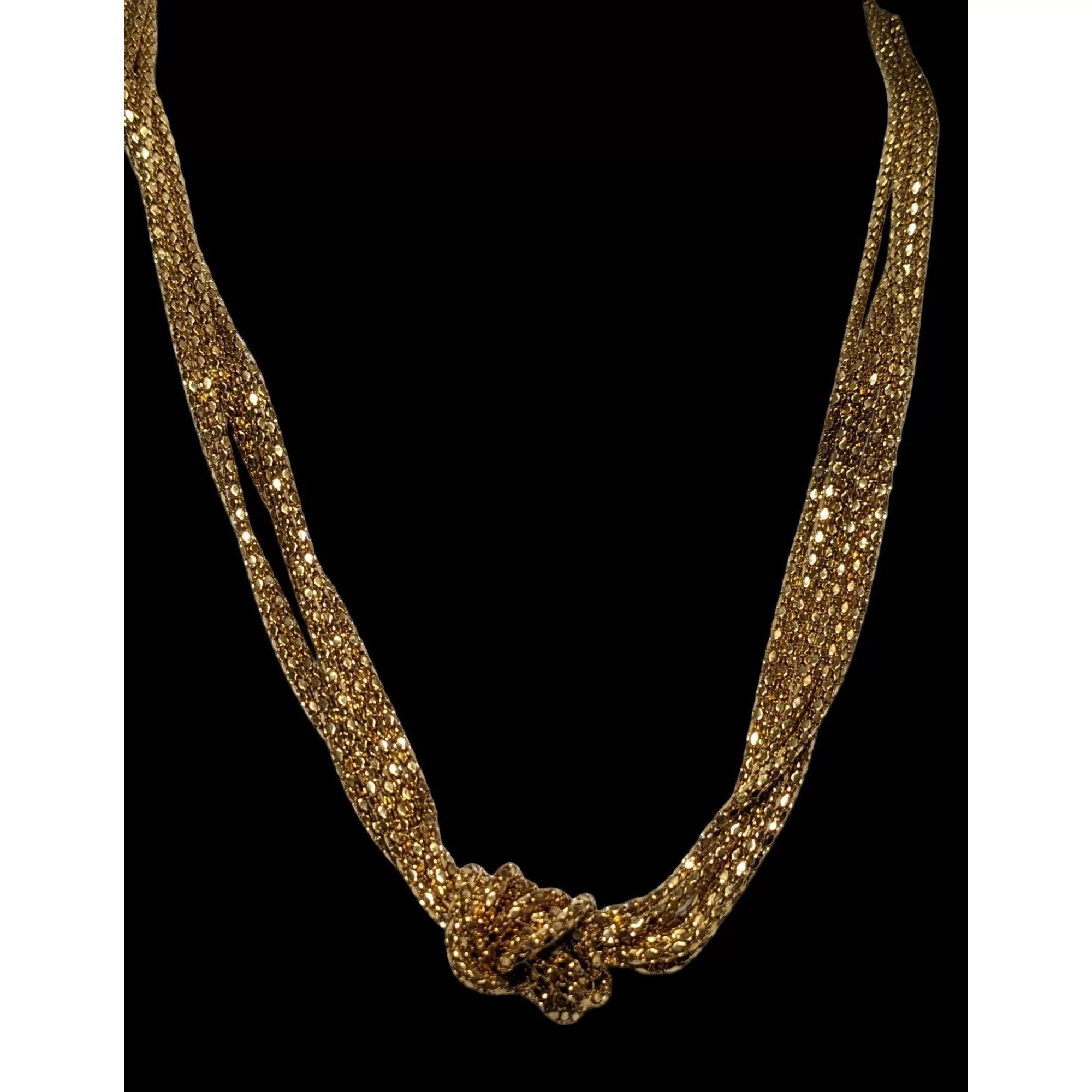 Other Necklaces Other Glam Gold Multilayer Knotted Chain Necklace