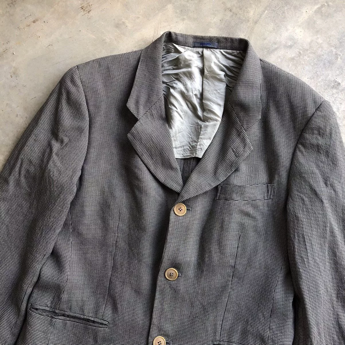 Kenzo Blazers KENZO Plaid Design Blazer Gray
