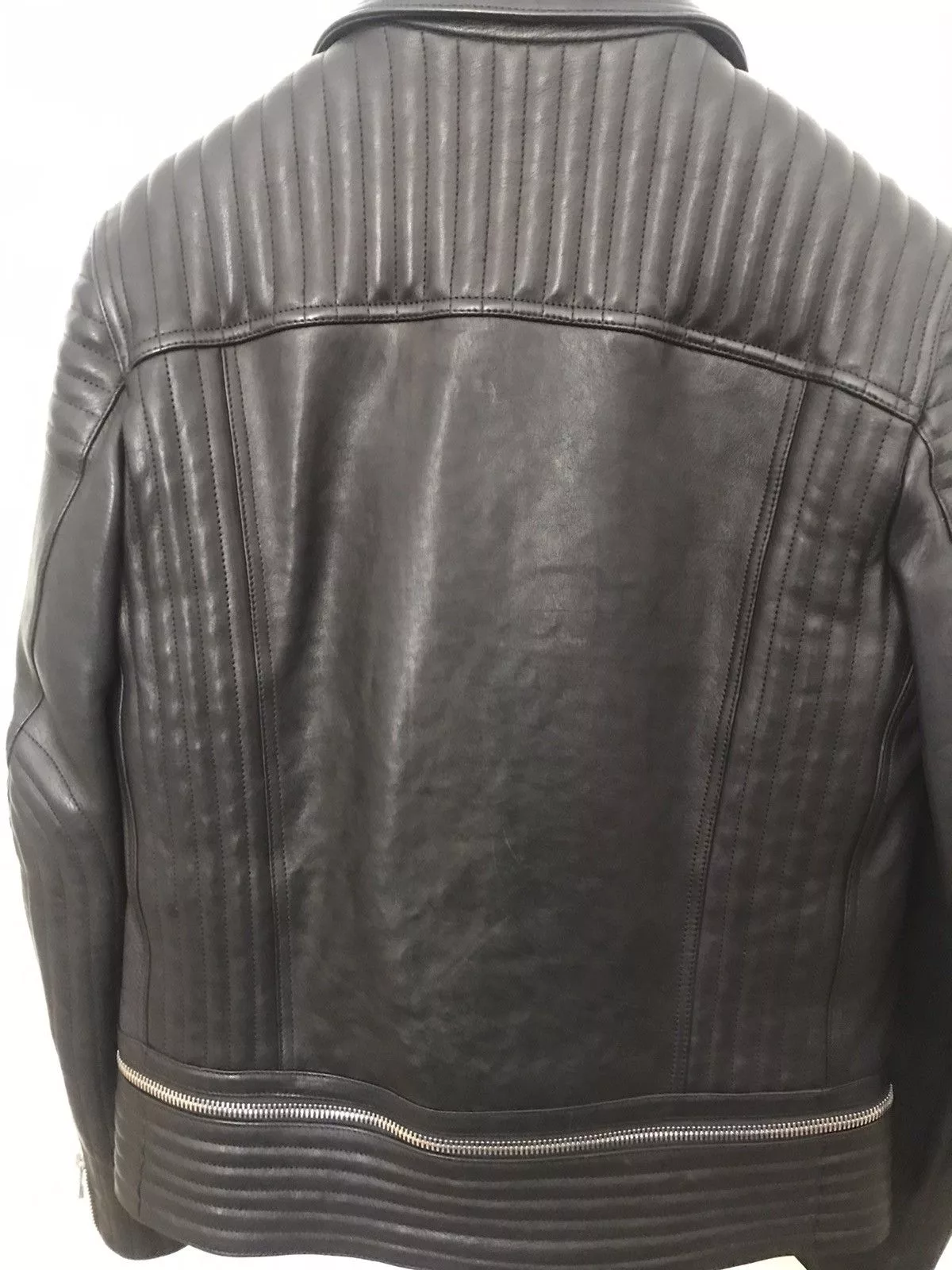 Balmain Leather Jackets Balmain iconic biker leather jacket Black