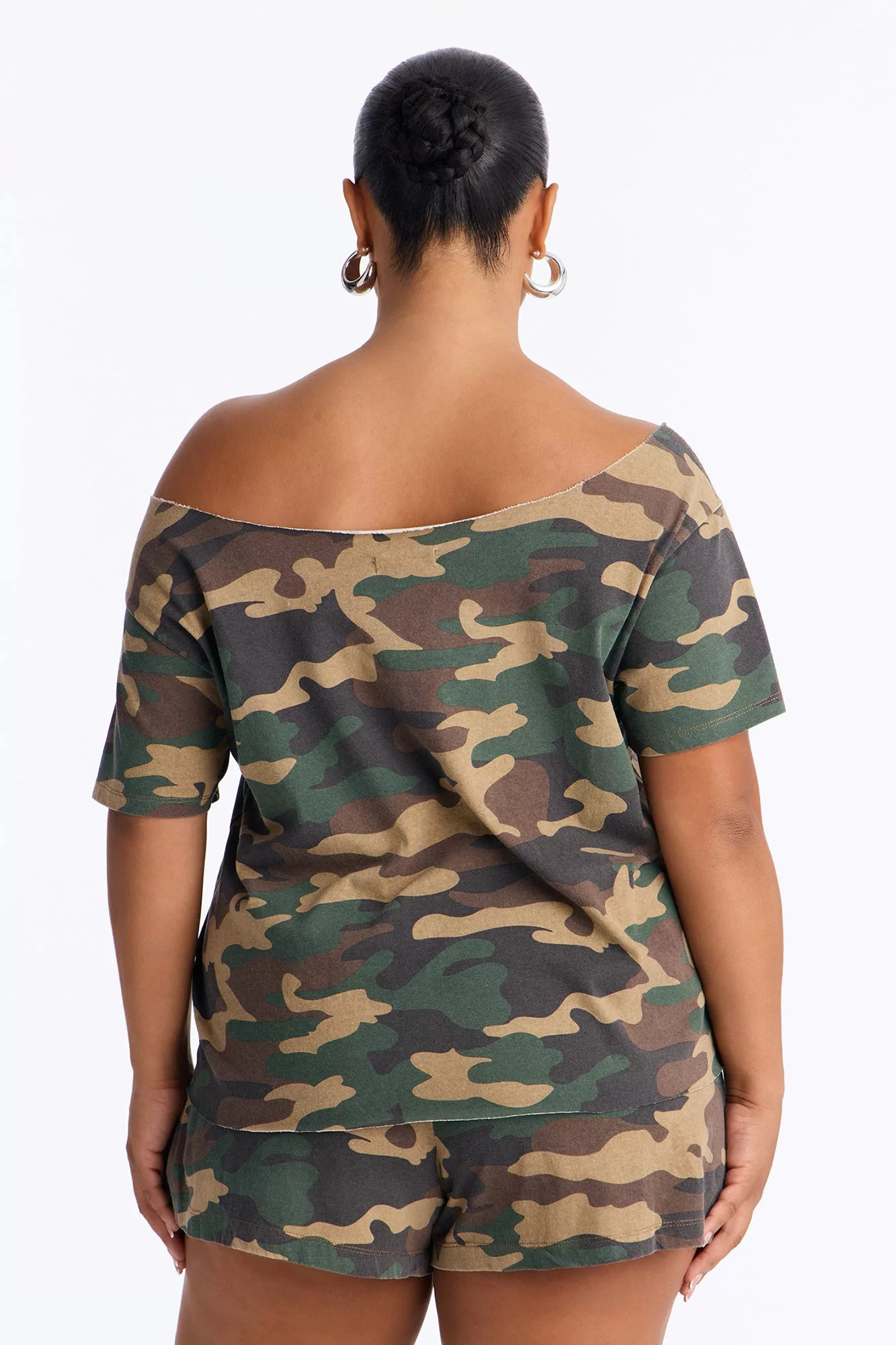 Veronica Camo Short Set - Olive/combo