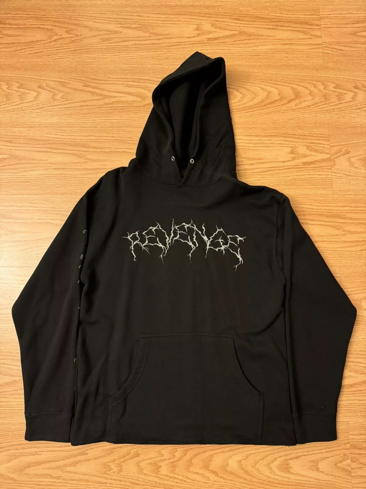 Revenge Sweatshirts Hoodies Revenge Ski Mask Burn the Hoods Hoodie Black Streetwear