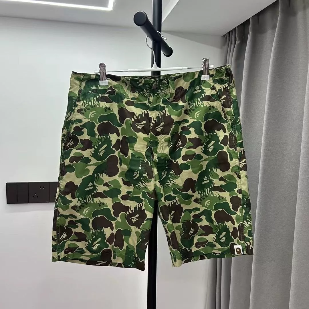 Bape Shorts Bape FIRE CAMO SHORTS Green