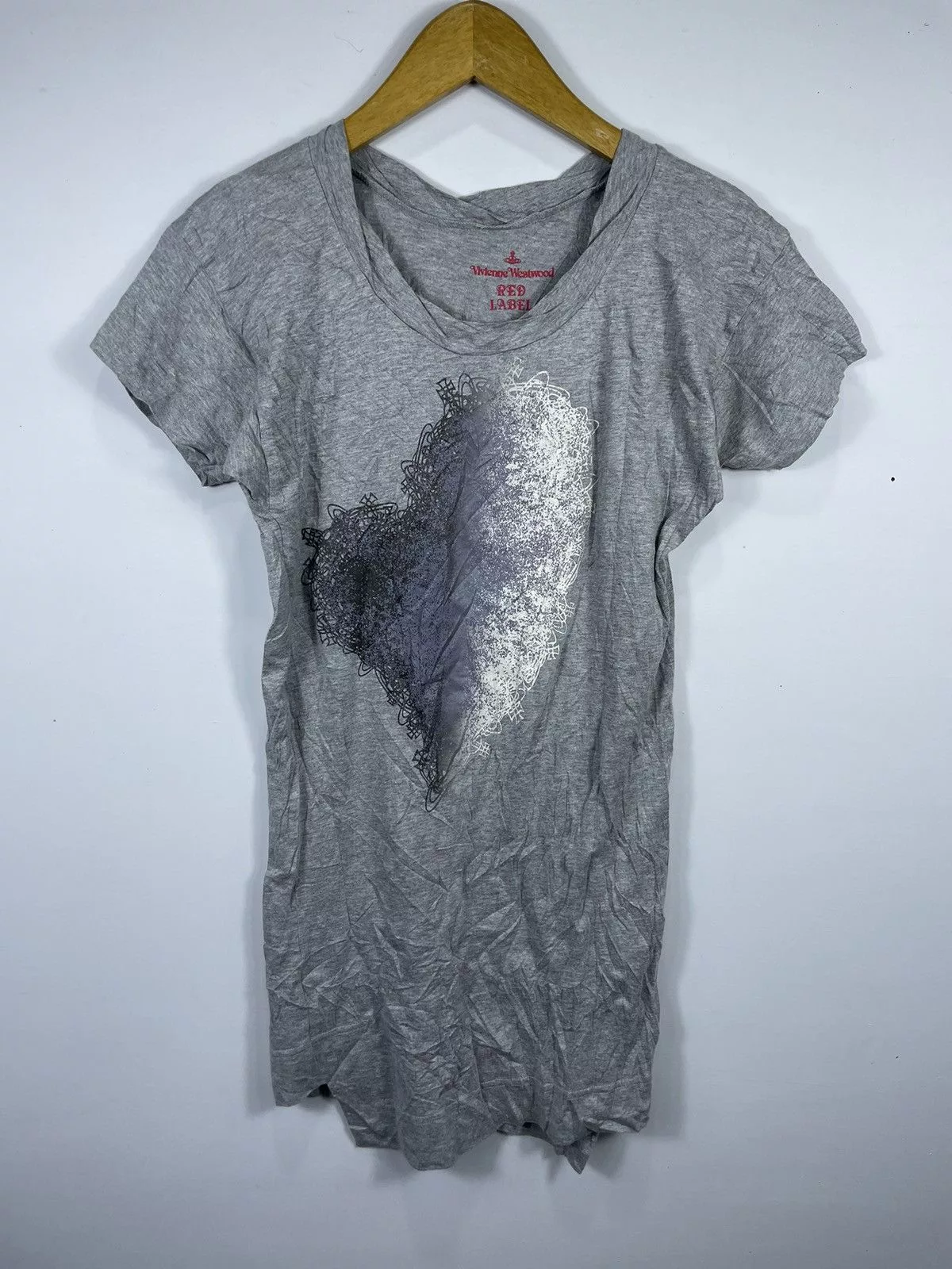 Vivienne Westwood Short Sleeve T Shirts Vivienne Westwood LOVE Logo T-Shirt Gray