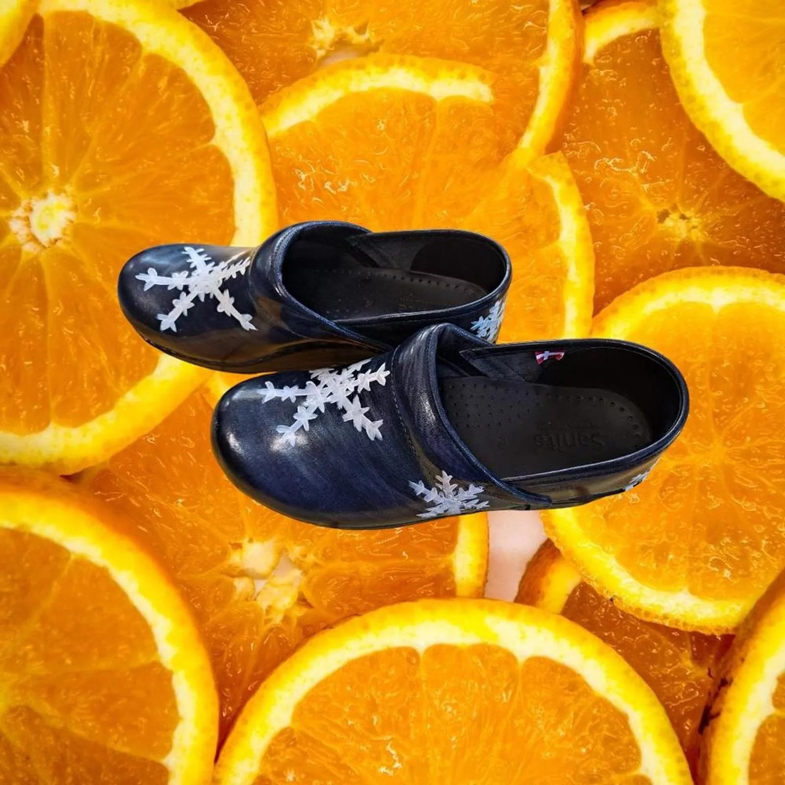 Other Mules Other Sanita Black Snowflake Clog/Mule Size 39‎