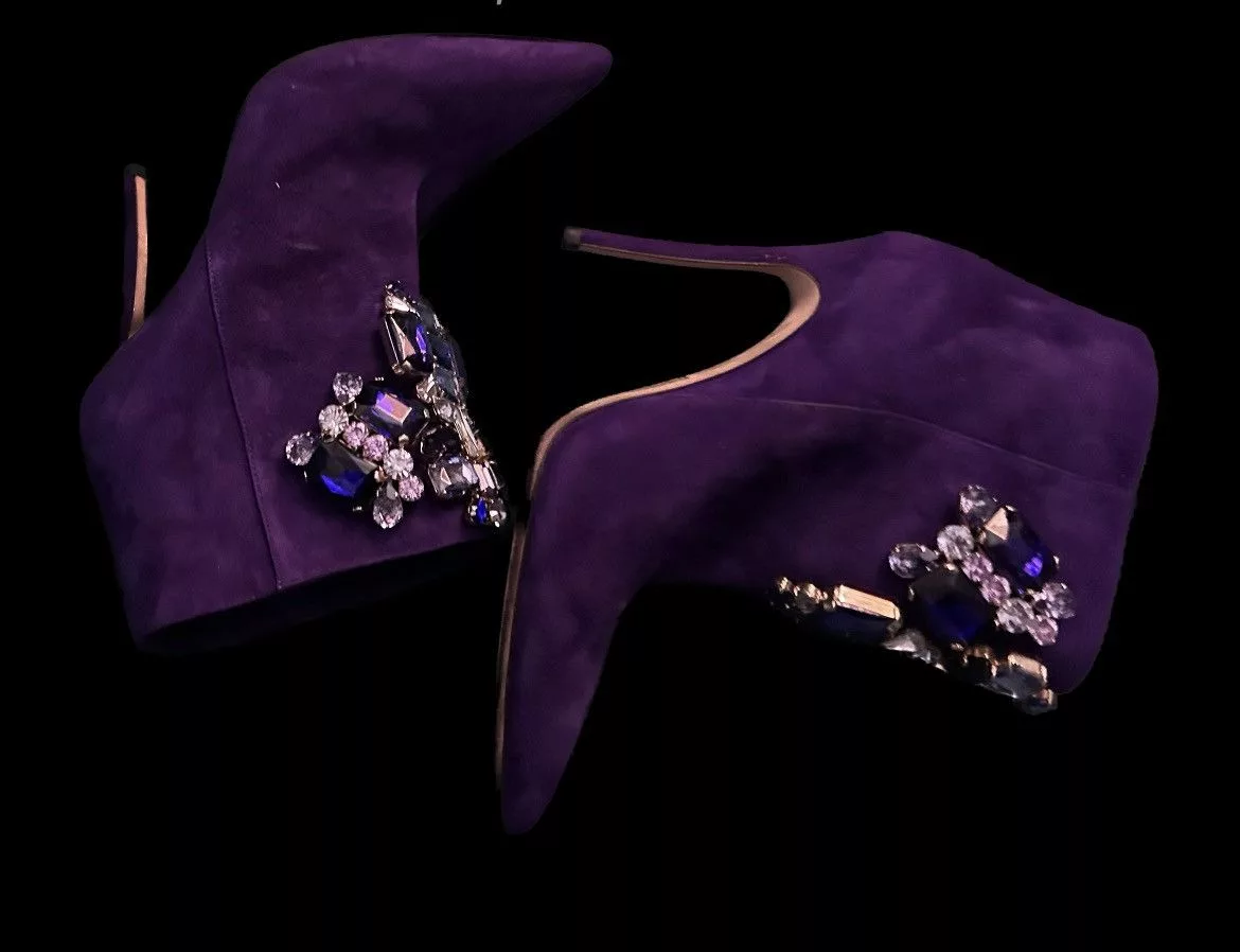 Dsquared2 Heels Dsquared2 purple suede and crystal