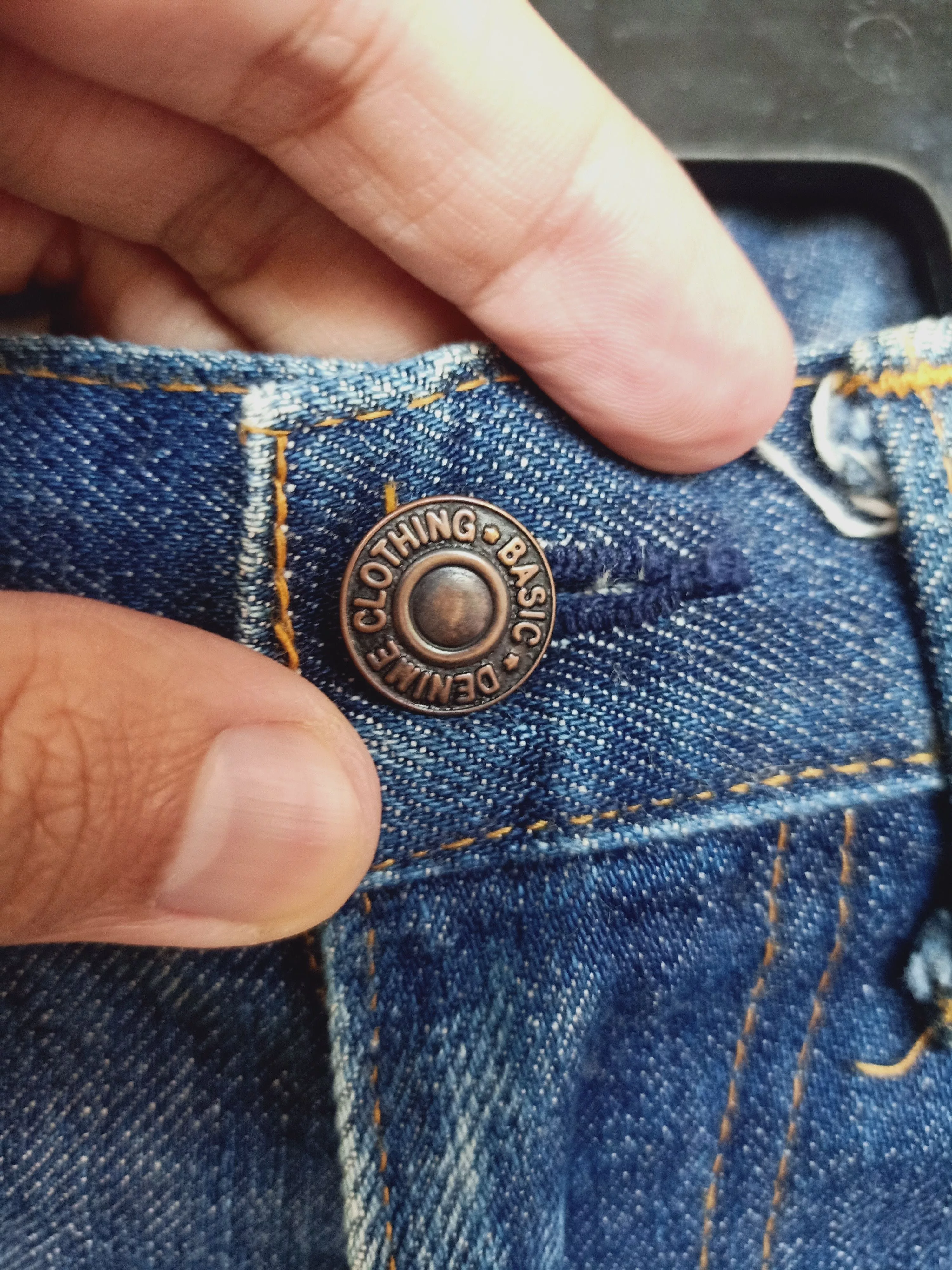 Denime Denim Denime × RESOLUTE Boot cut DENIME ORIZZONTI orange tag jeans Blue