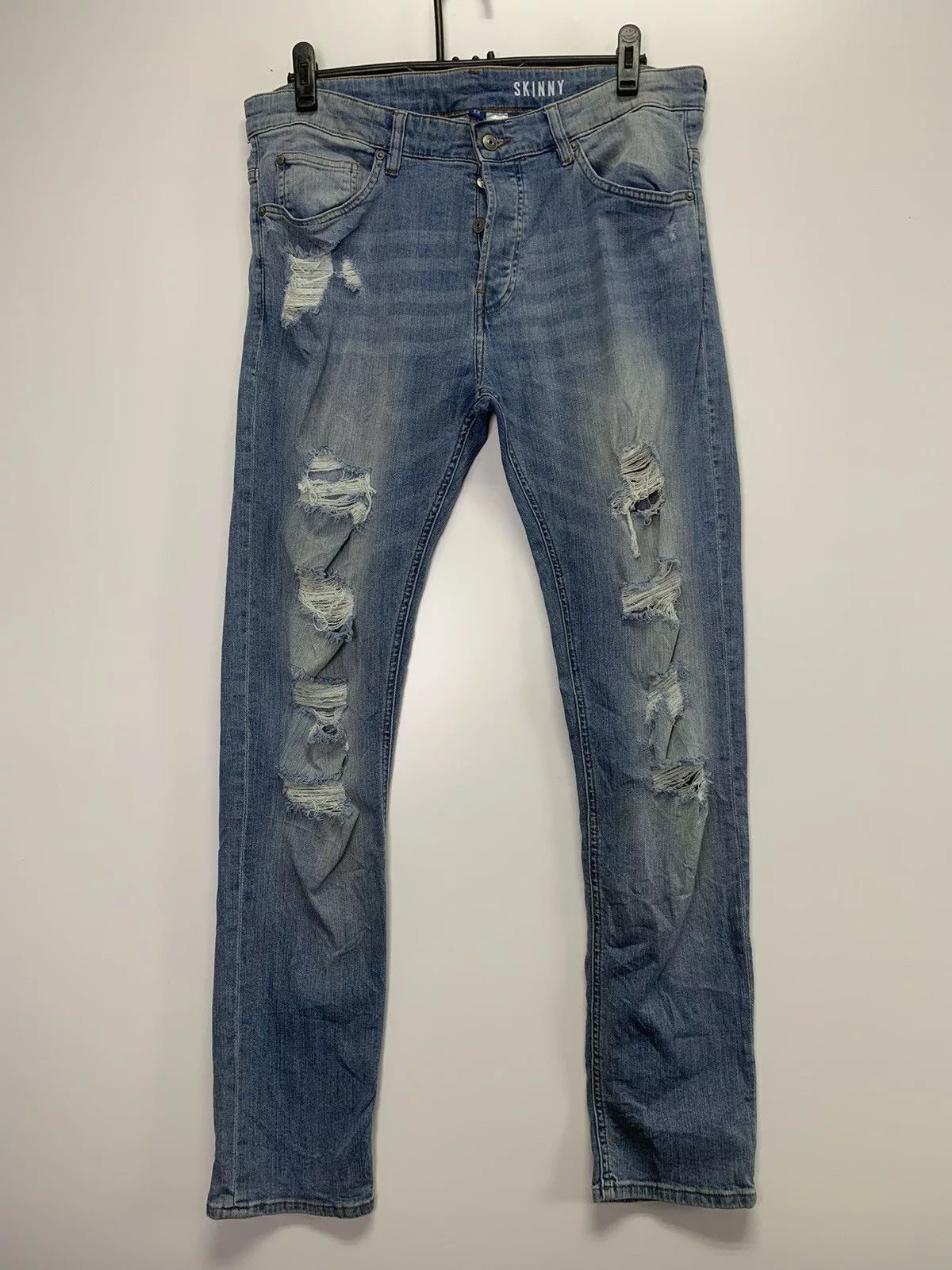 H&M Denim H&M Distress Jeans Blue Streetwear