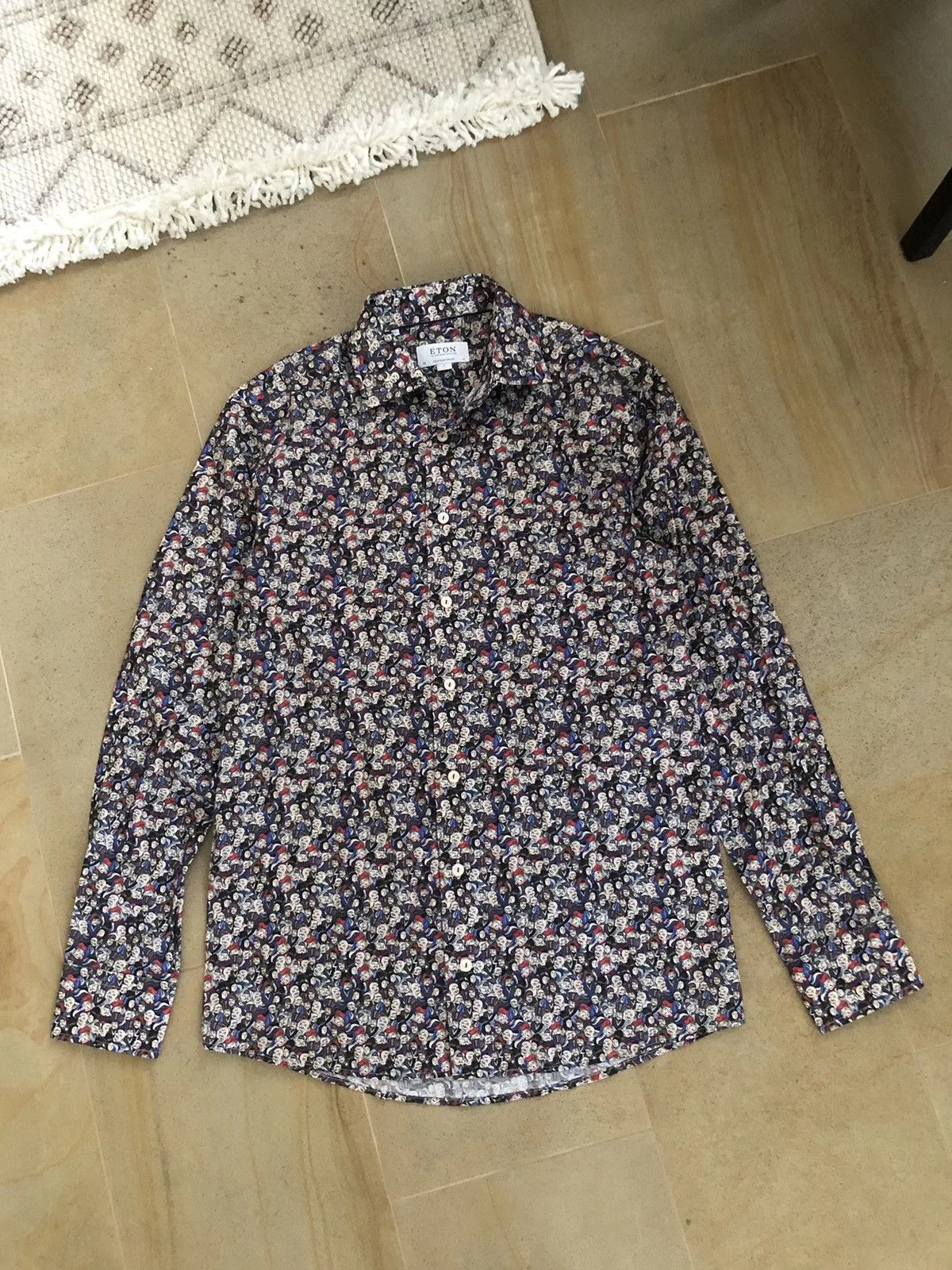 Eton Shirts Button Ups Eton × Japanese Brand ETON JAPANESE PRINT SHIRT Multi Luxury
