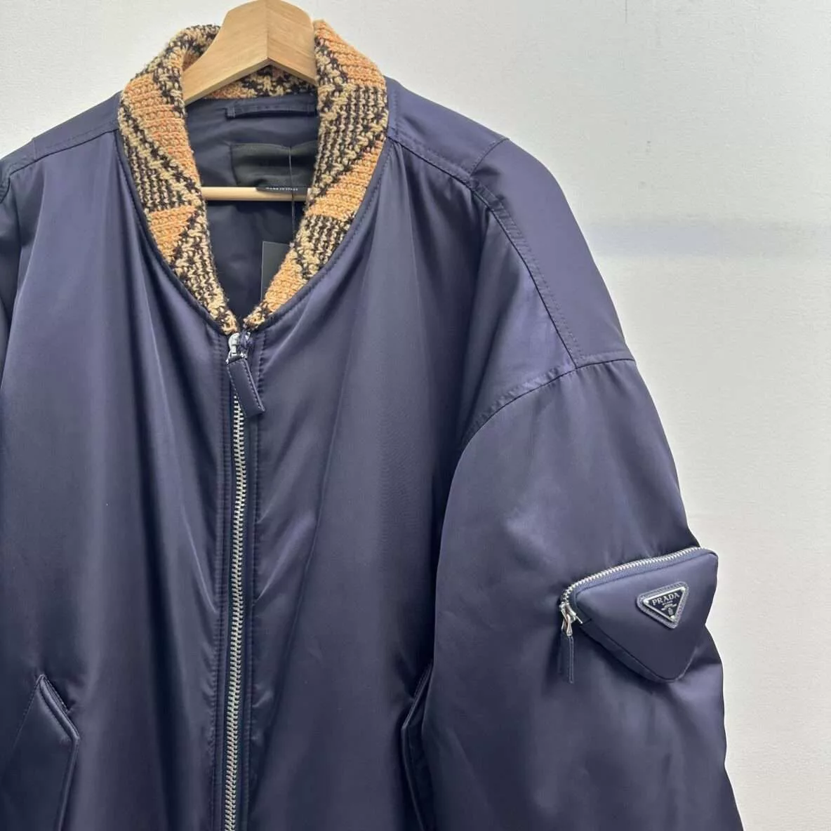Prada Bombers Prada by Raf Simons Quilted Lined Bomber Jacket Blue