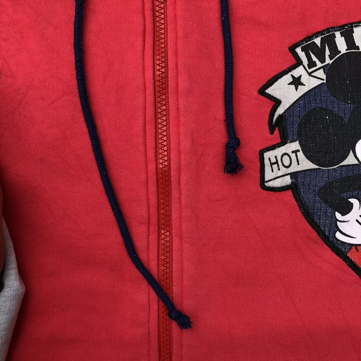 Disney Sweatshirts Hoodies Disney × Mickey Mouse × Vintage Rare Vintage 90s Disney Mickey Mouse Big Print Hodie Red