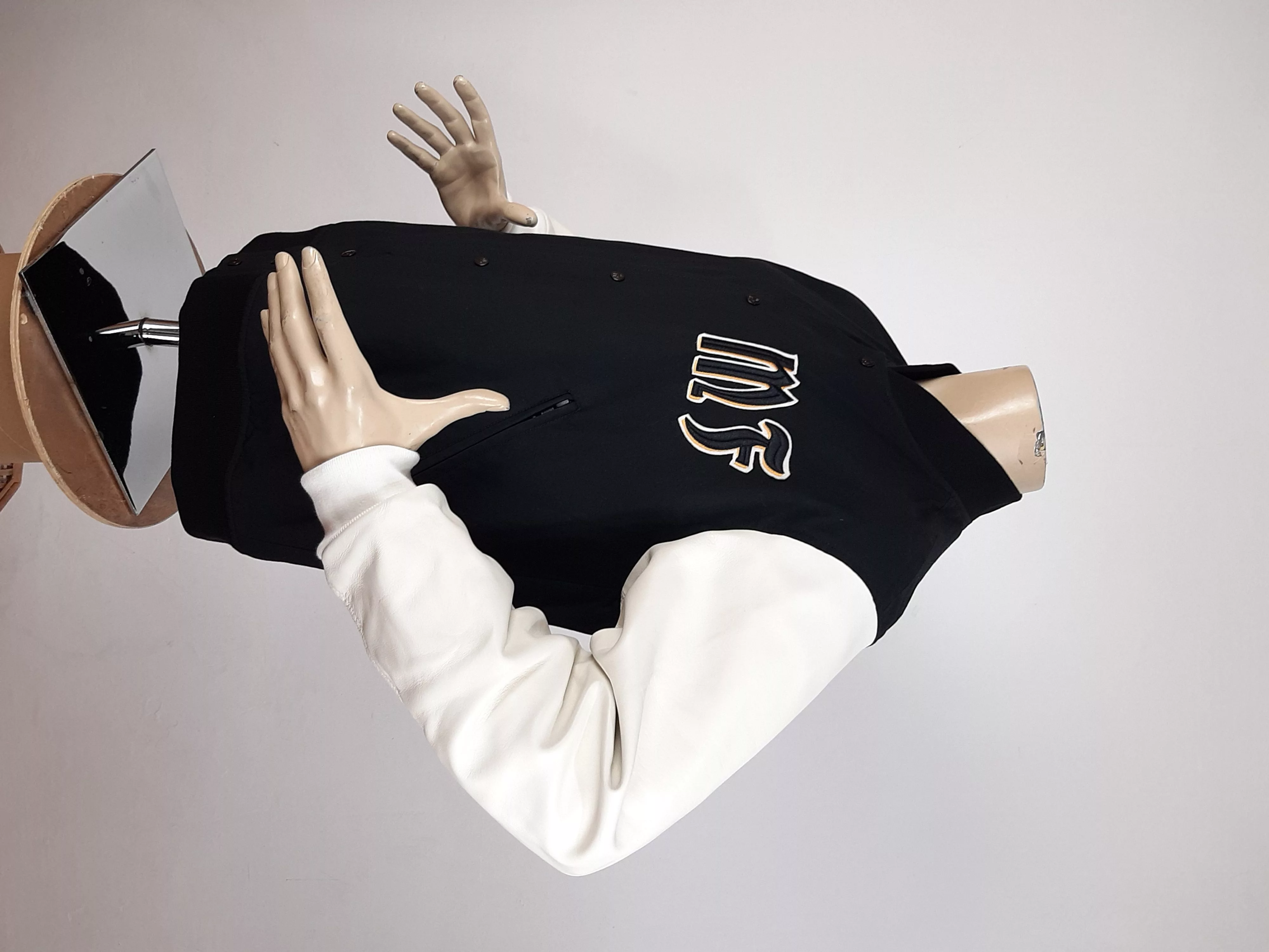 Fragment Design Light Jackets Fragment Design × Moncler Moncler x Fragment Bomber Varsity Jacket Men's Size 3 Gray