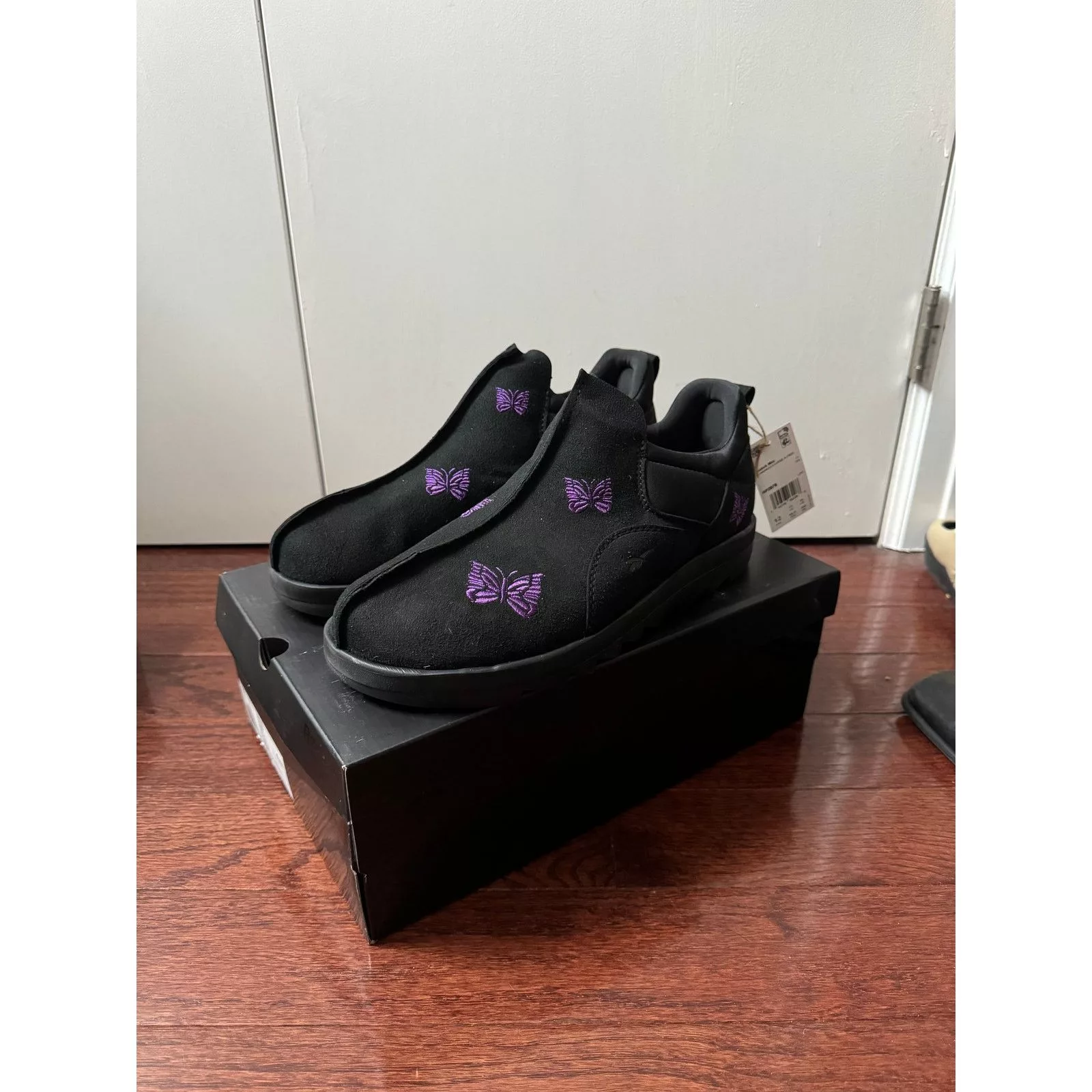 Needles Casual Leather Shoes Needles Beatnik Black