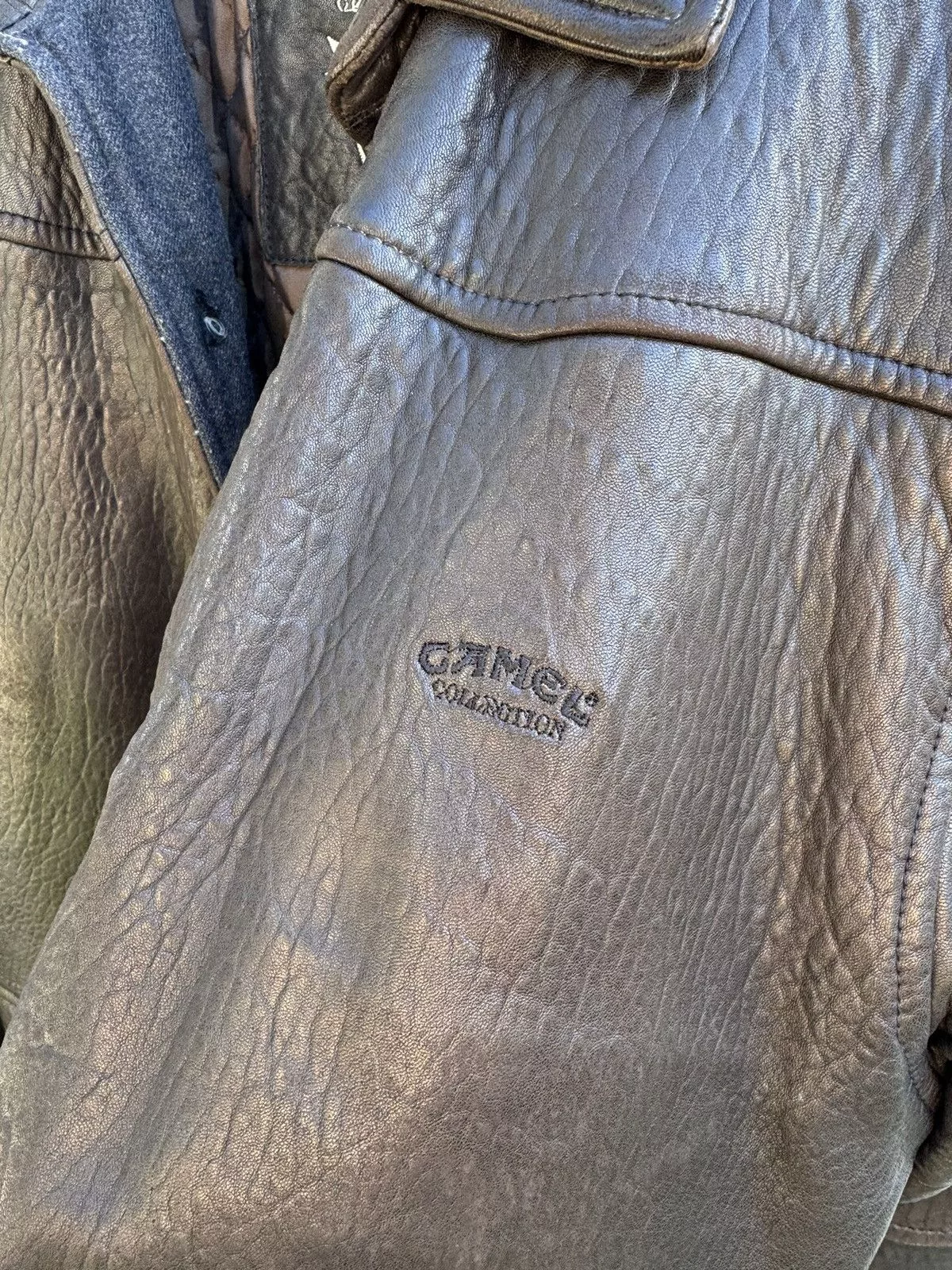 Camel Leather Jackets Camel Vintage Workers Leather Jacket Brown