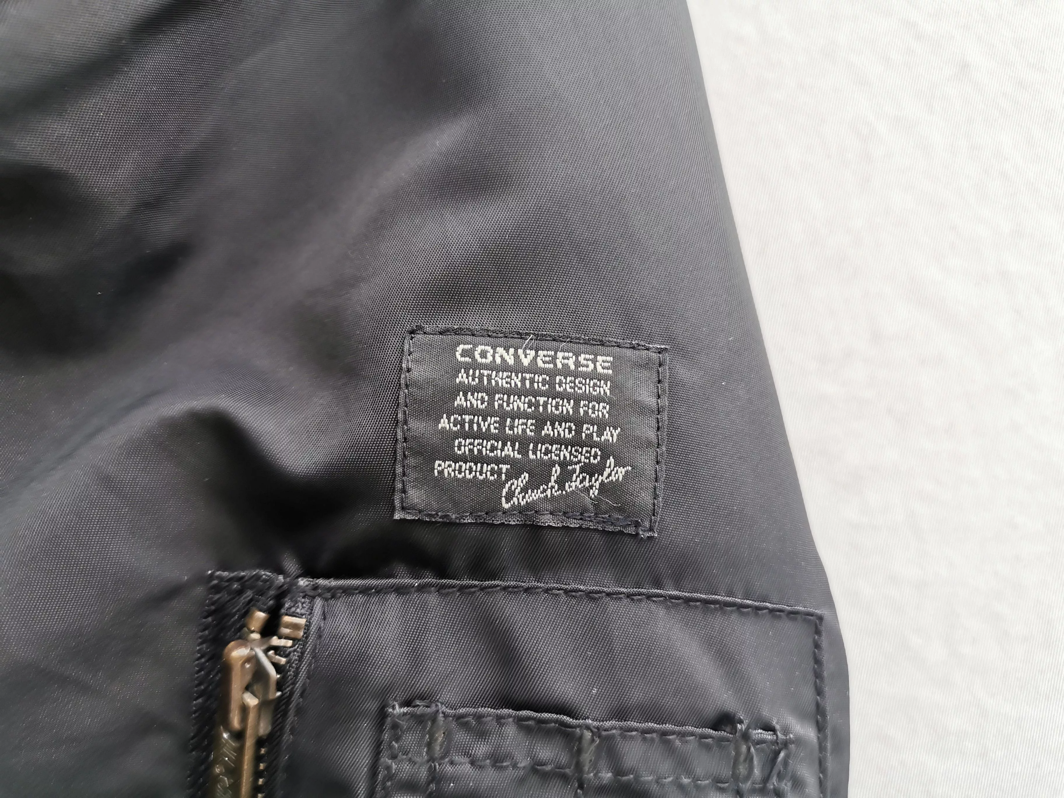Converse Bombers Vintage Converse Bomber Nylon Jacket Size L Black