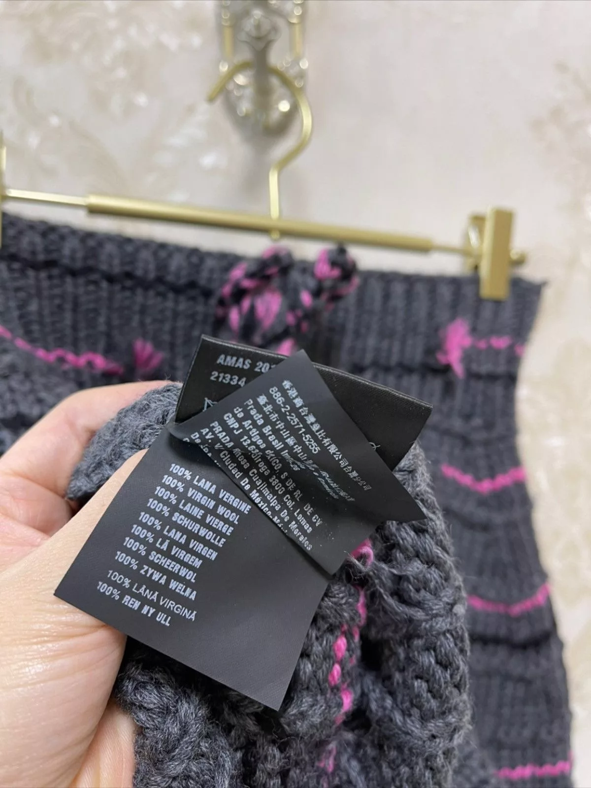 Prada Mini Skirts PRADA KNITTED MINI SKIRT Gray
