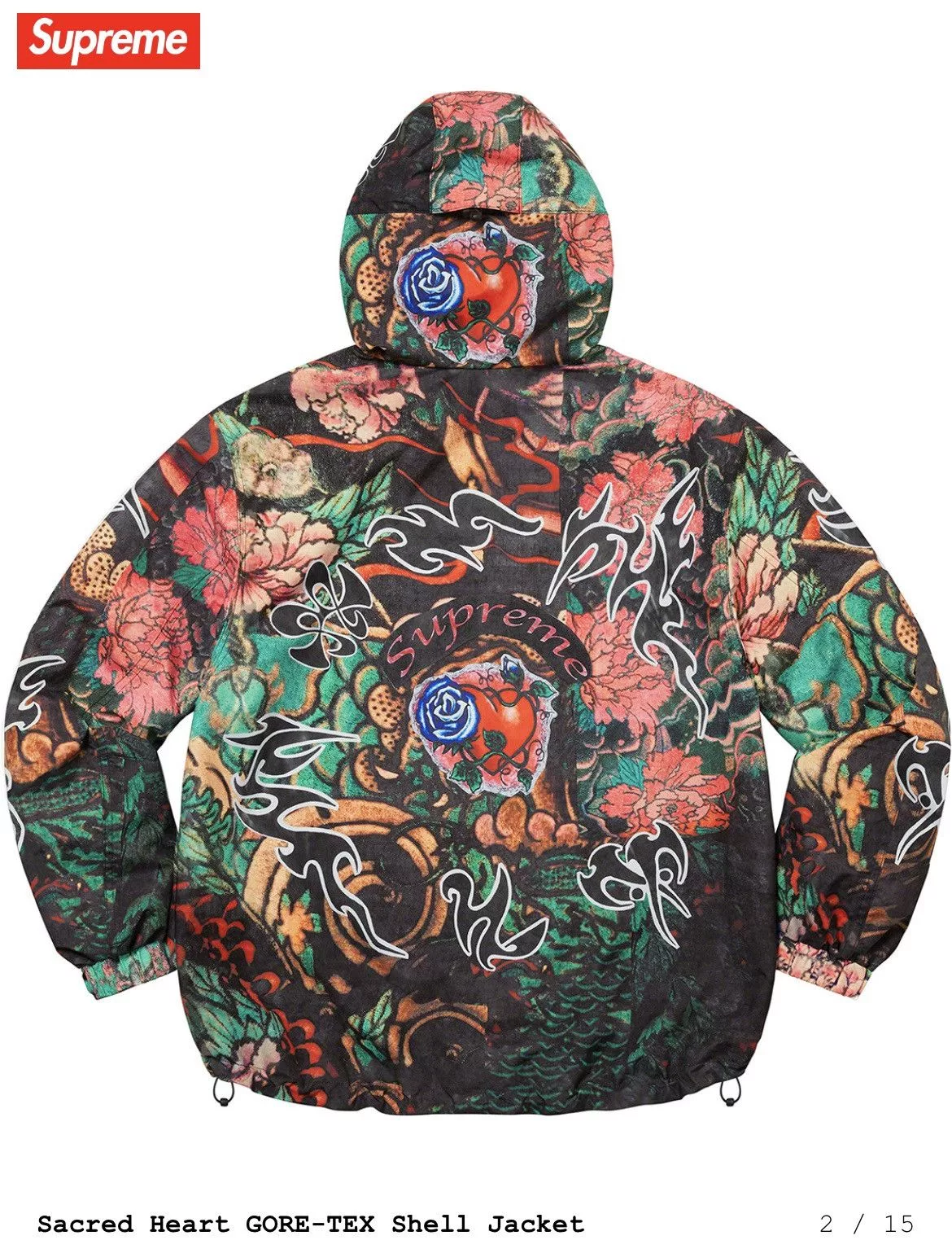 Goretex Light Jackets Goretex × Supreme Supreme Heart Gore-Tex Shell Jacket Multi
