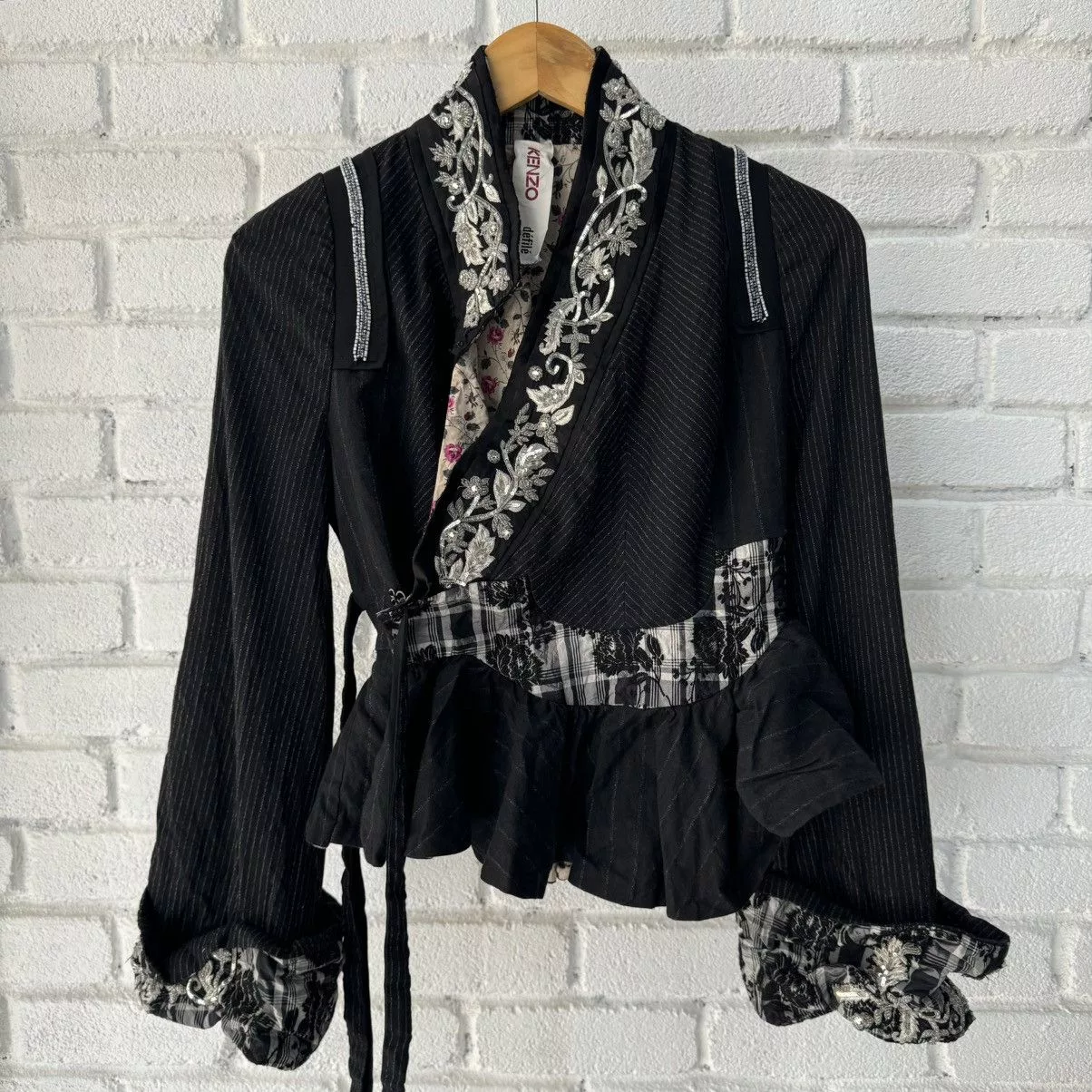 Kenzo Blazers Kenzo Defile Embroidery Blazer Black