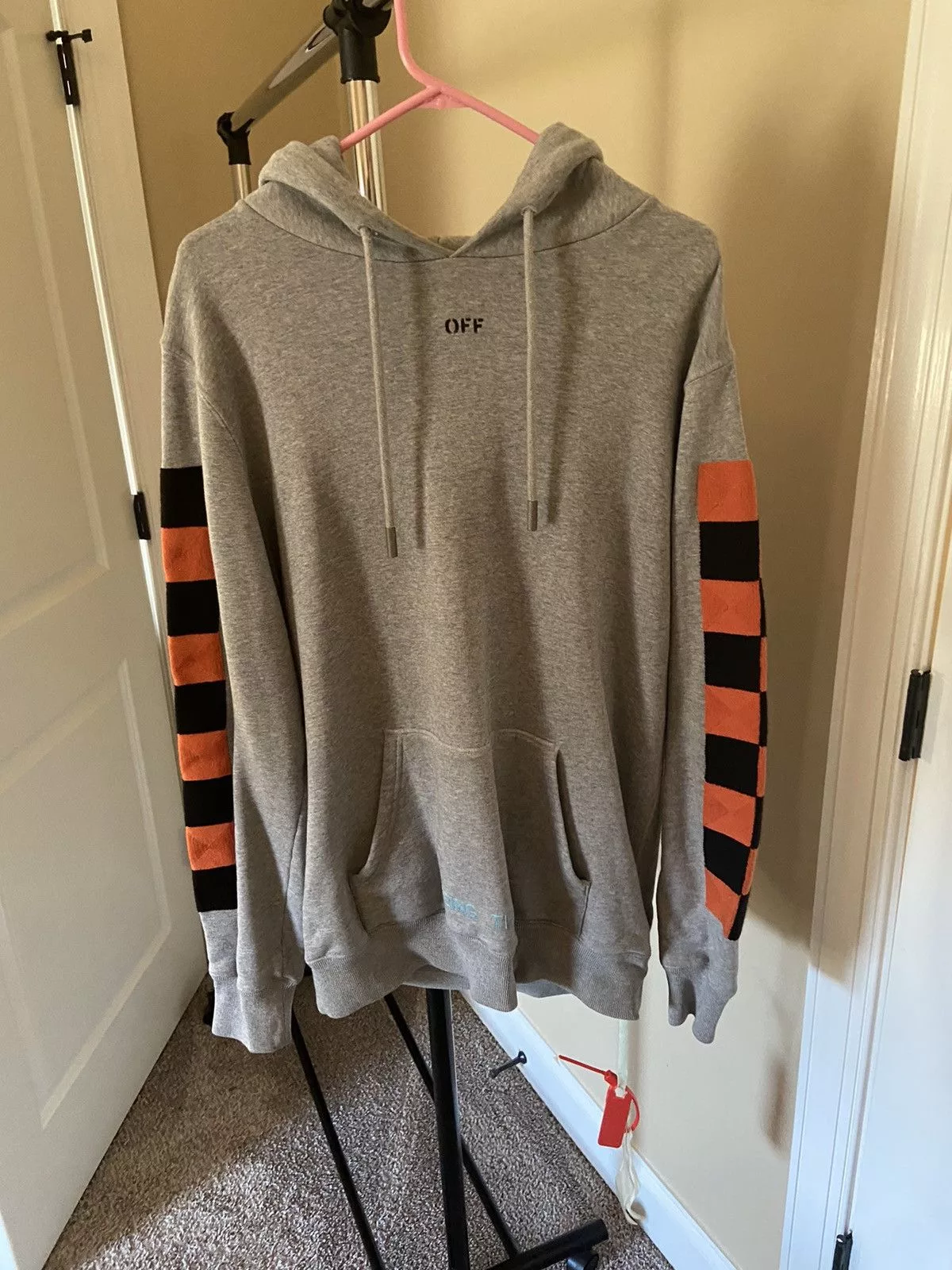 Off-White Sweatshirts Hoodies Off-White Off White Seeing Things Hoodie Gray