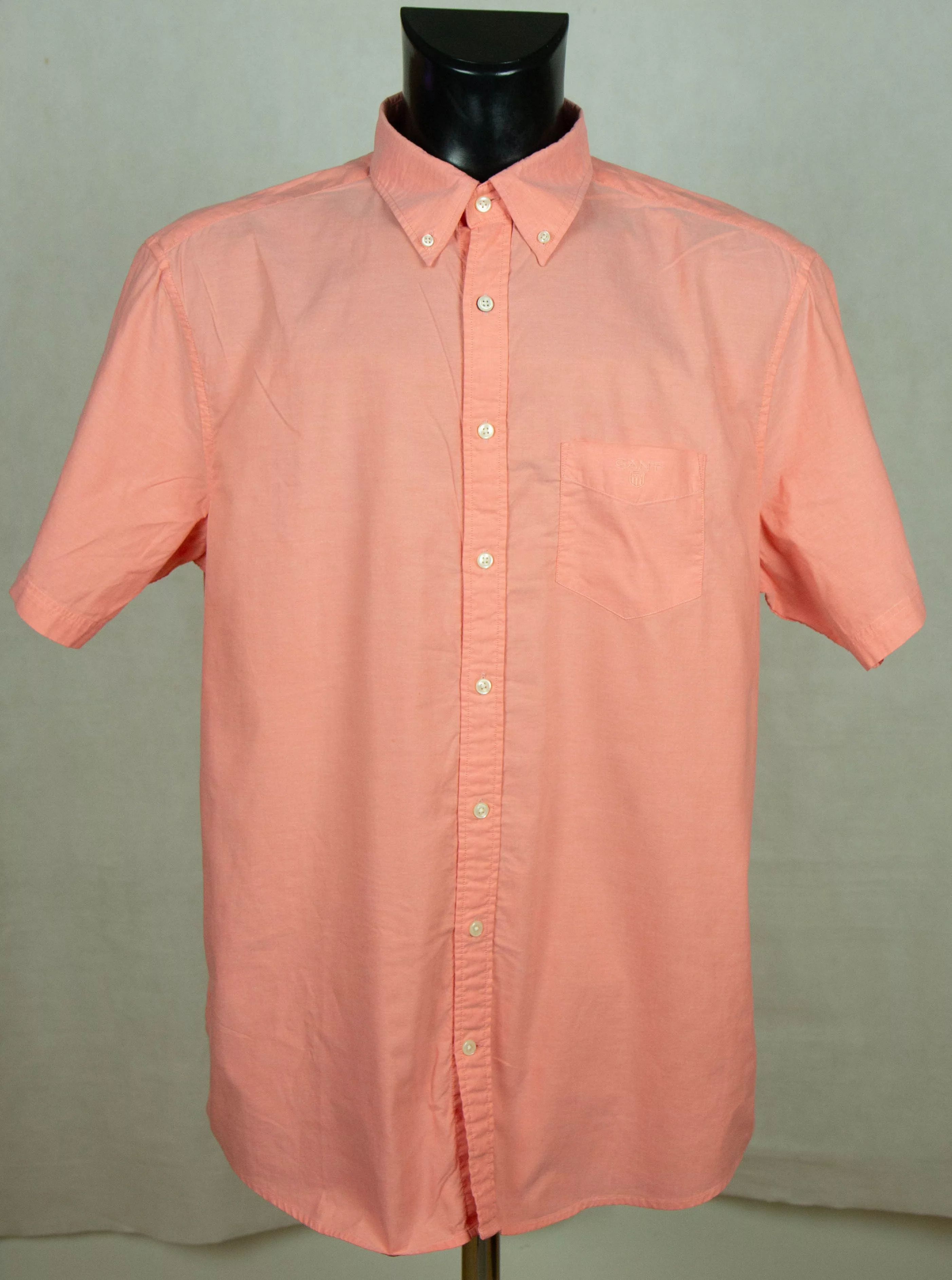 Gant Shirts Button Ups -- MENS GANT SHIRT SHORT SLEEVE COTTON SIZE XL Pink