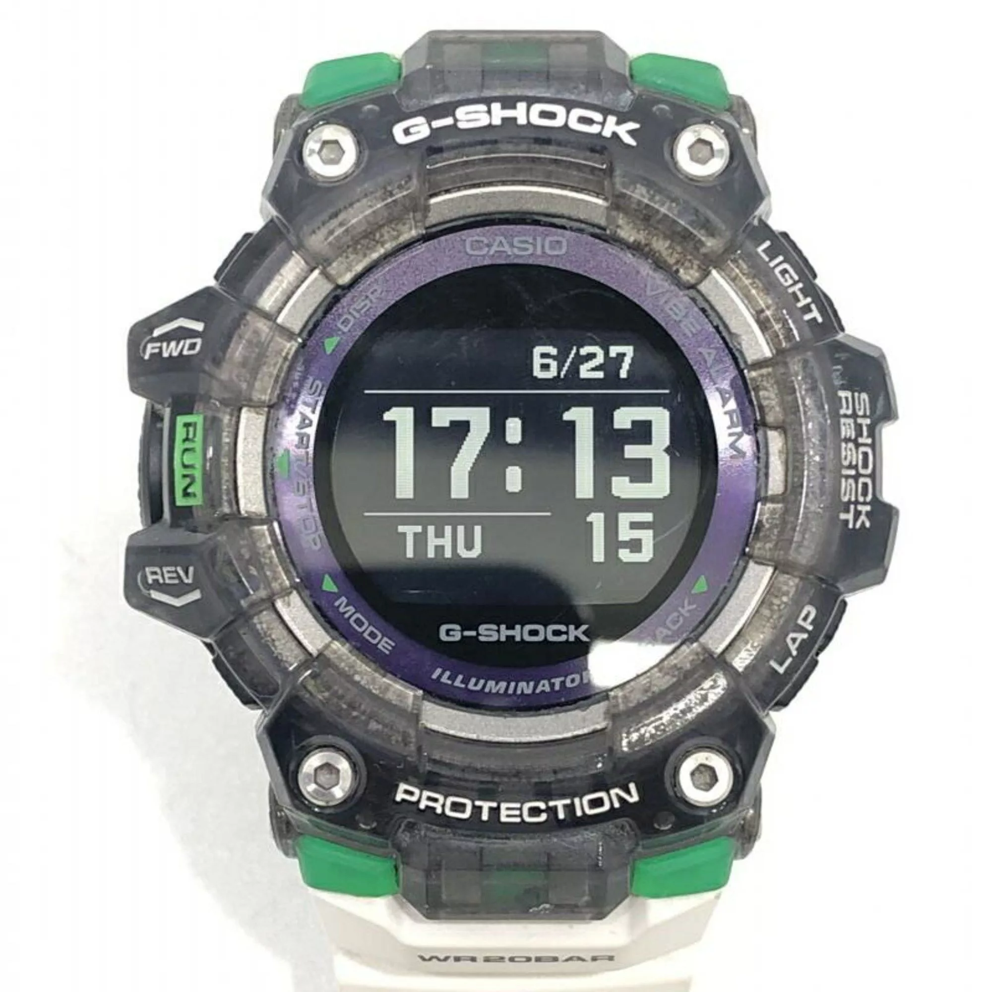 Casio Watches CASIO G-SHOCK Watch GBD-100SM-1A7JF Quartz Black x White Green G-Shock