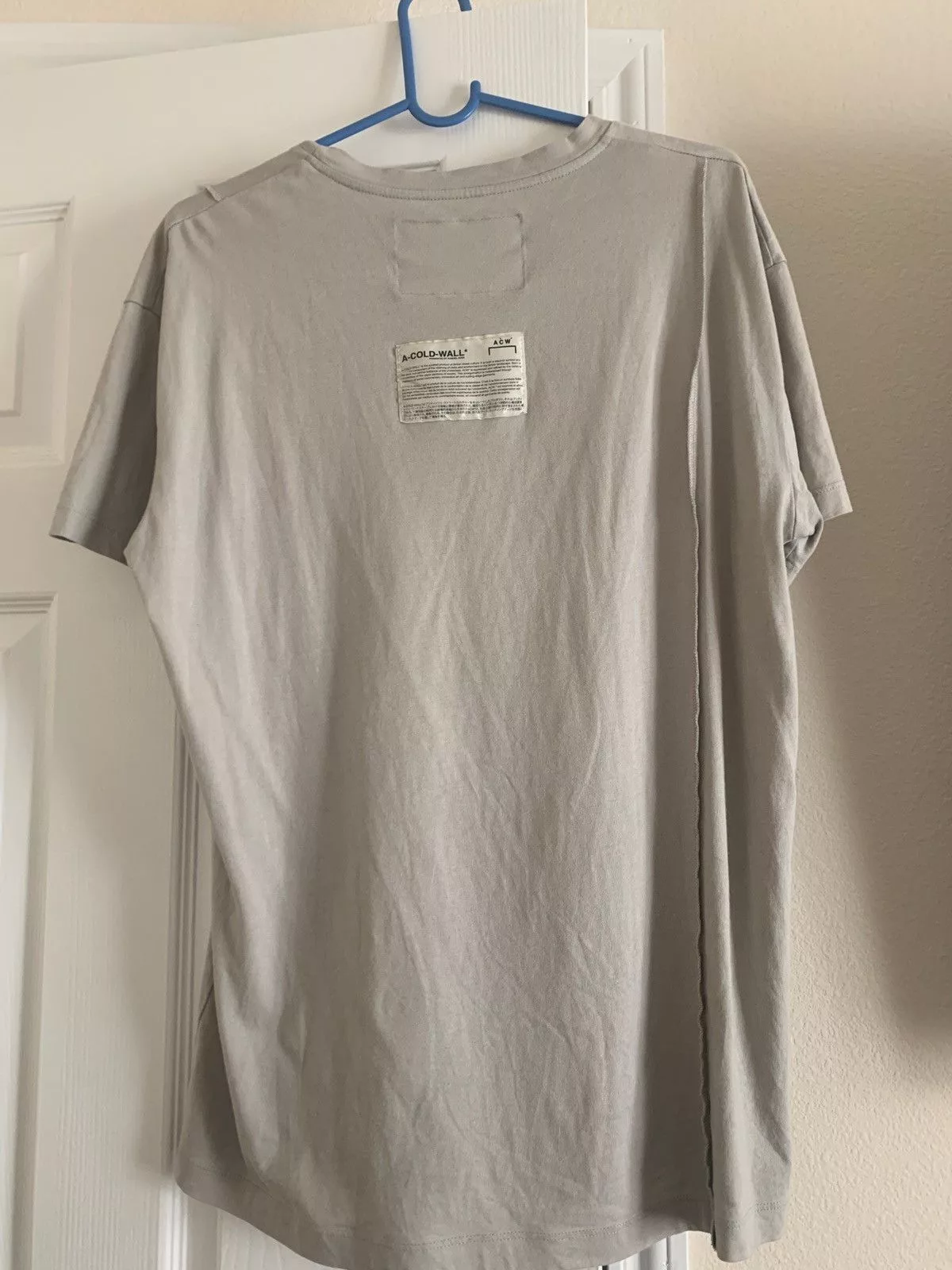 A-COLD-WALL* Short Sleeve T Shirts A-COLD-WALL* windowpane a cold wall tee Beige