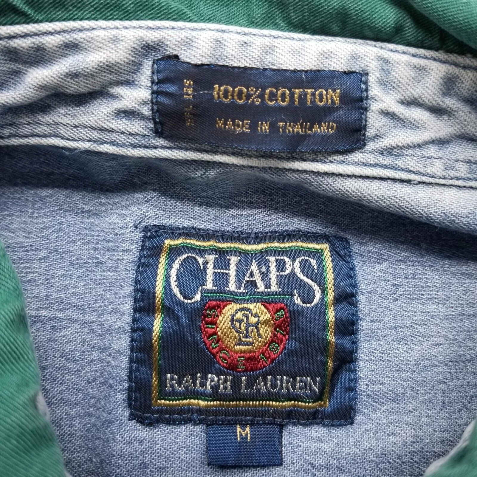 Chaps Ralph Lauren Shirts Button Ups Chaps Ralph Lauren Shirt Men Medium Button Up Oversized Green