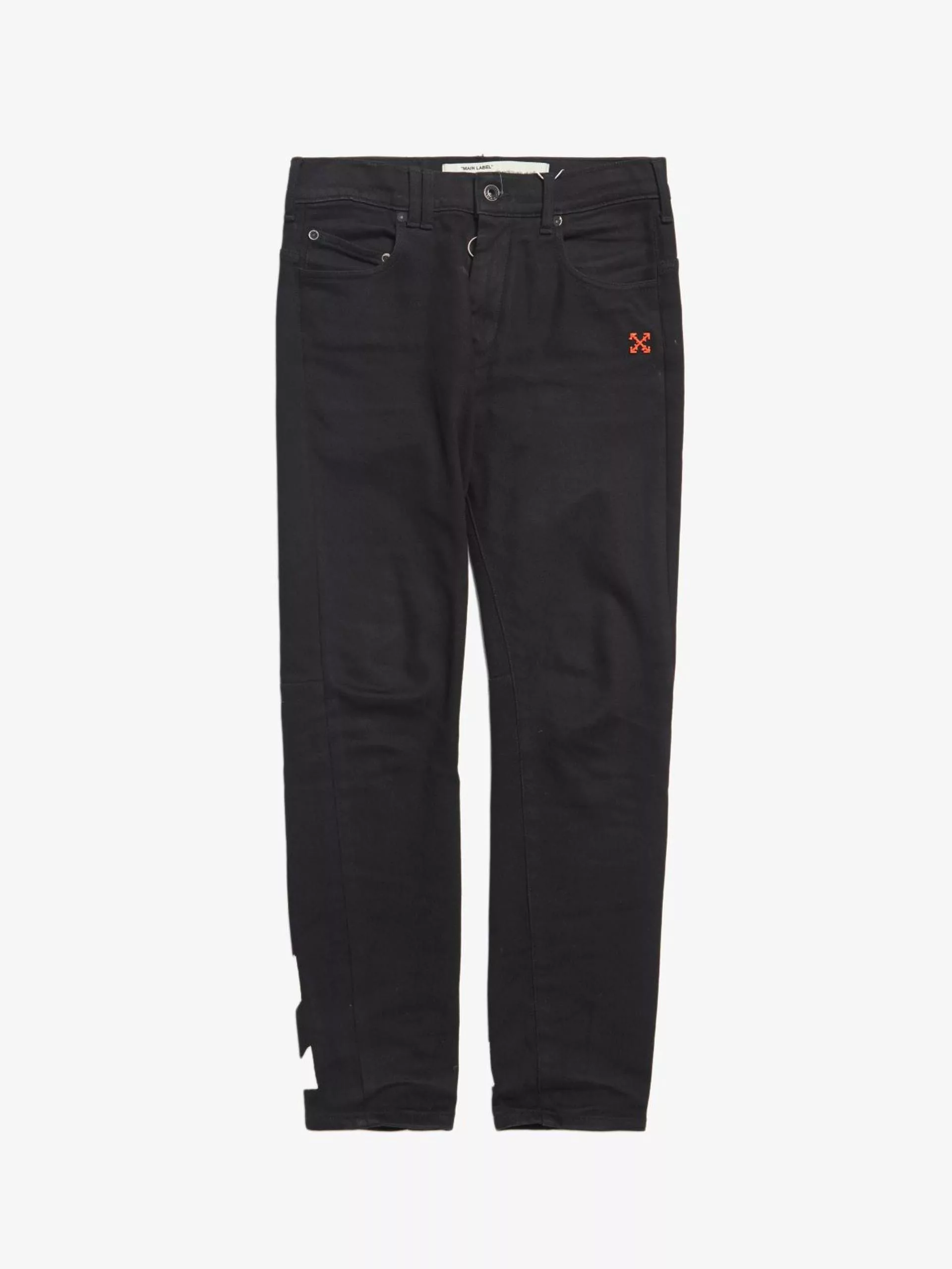 Off-White Denim Off-White Black Logo Cotton Denim Jeans