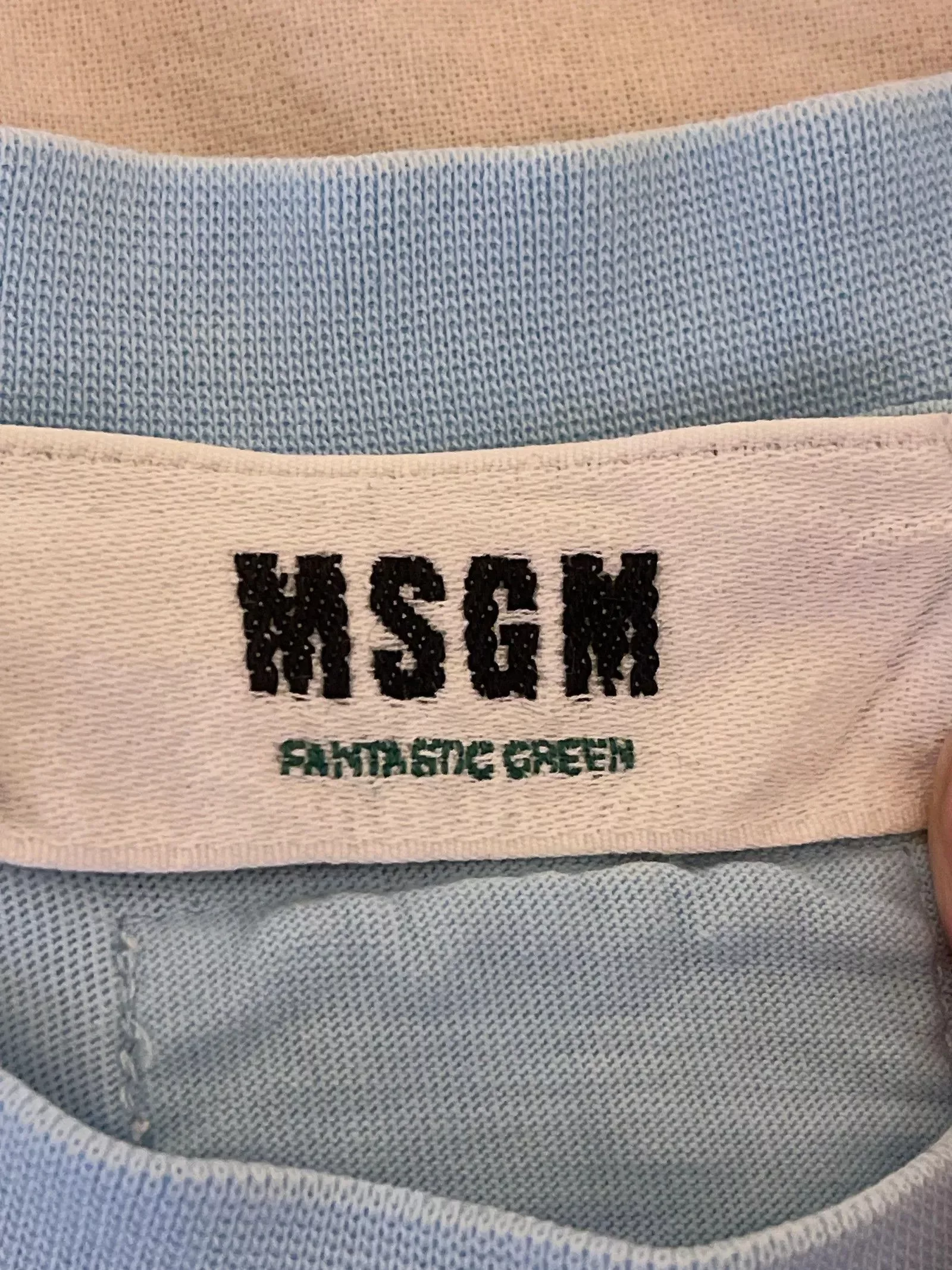 MSGM Short Sleeve T Shirts MSGM T-shirt Blue