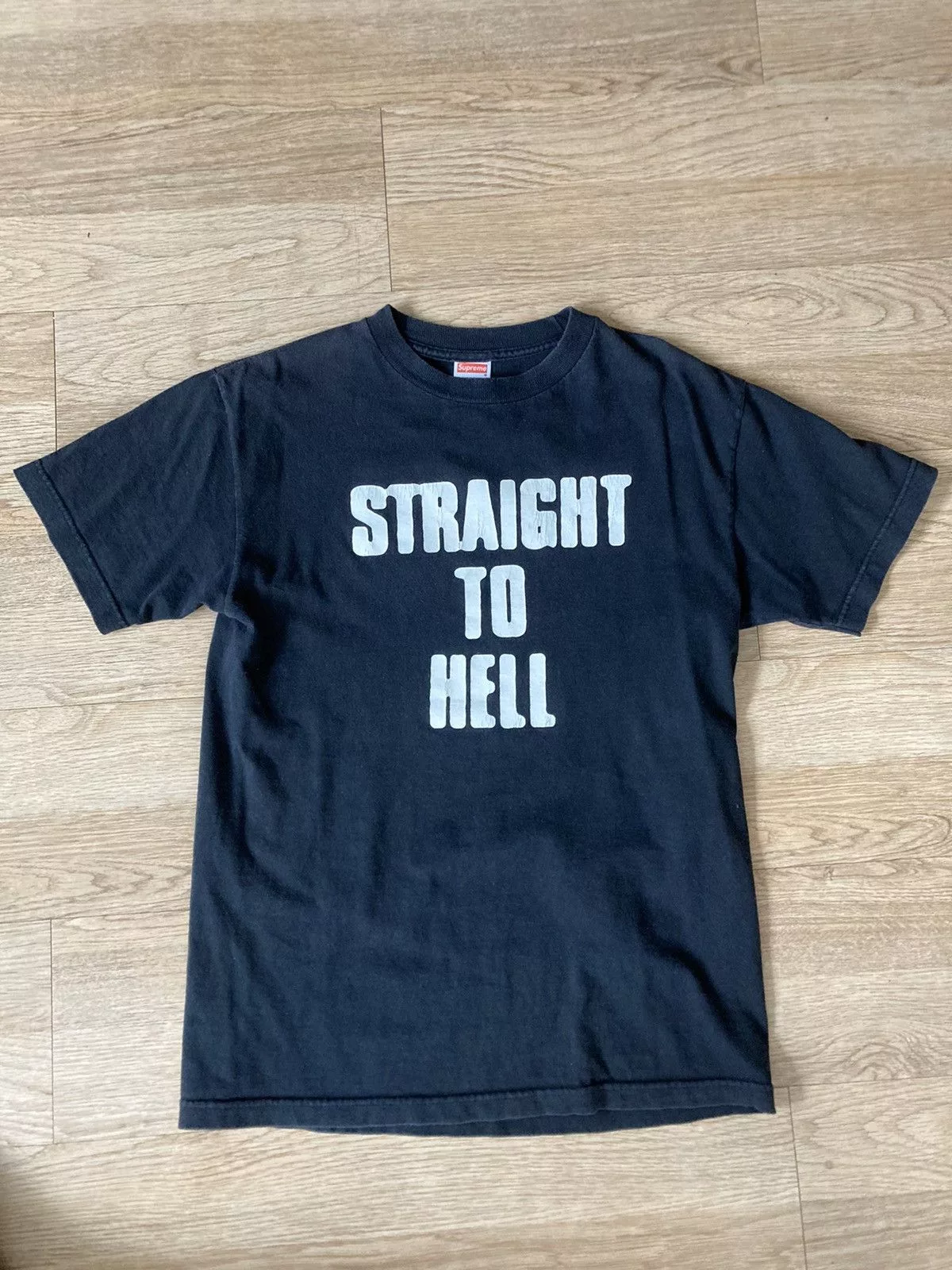 Supreme Short Sleeve T Shirts Supreme STRAIGHT TO HELL TEE Black