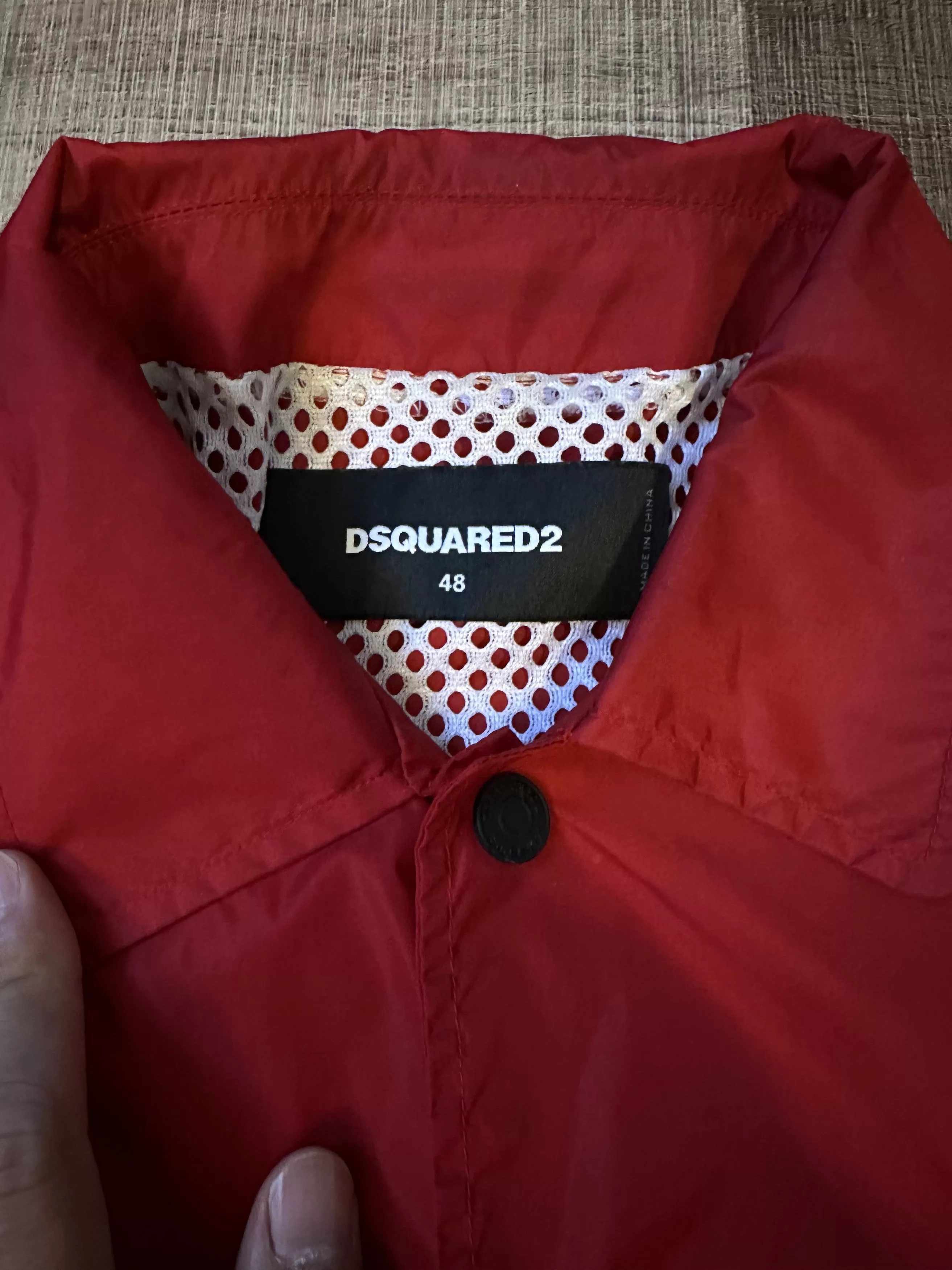 Dsquared2 Light Jackets DSQUARED2 BACK LOGO COACH JACKET (RED)