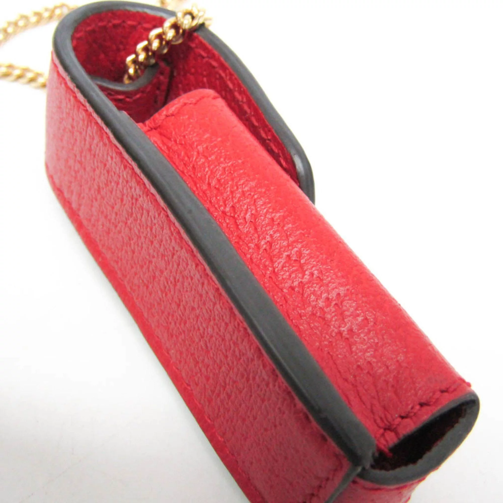 Gucci Miscellaneous Gucci Leather Lipstick Case Red Color 615998