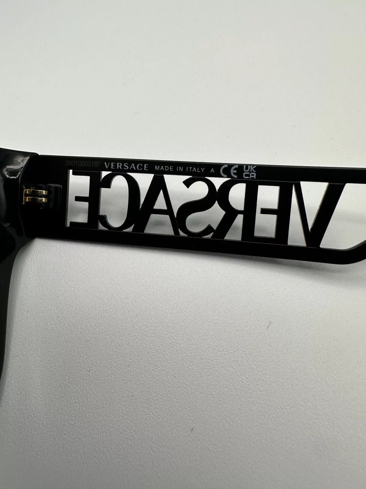 Versace Sunglasses Versace Spell-out Sunglasses Black