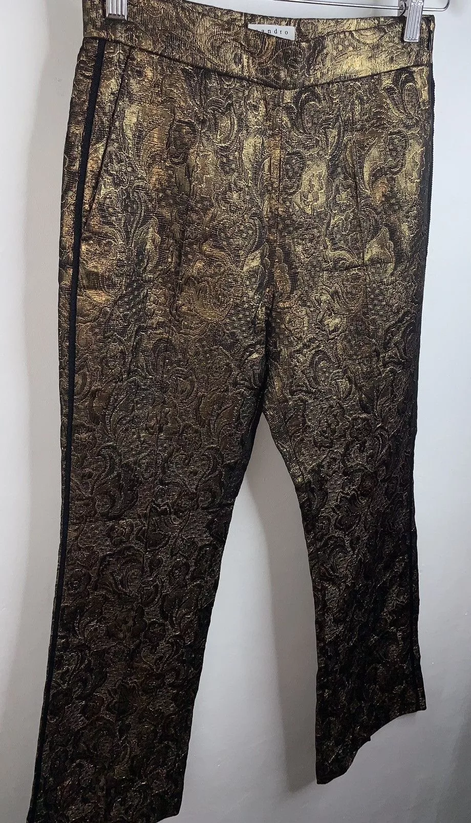 Sandro Pants Sandro paris Goldy Brocade Cropped Pants