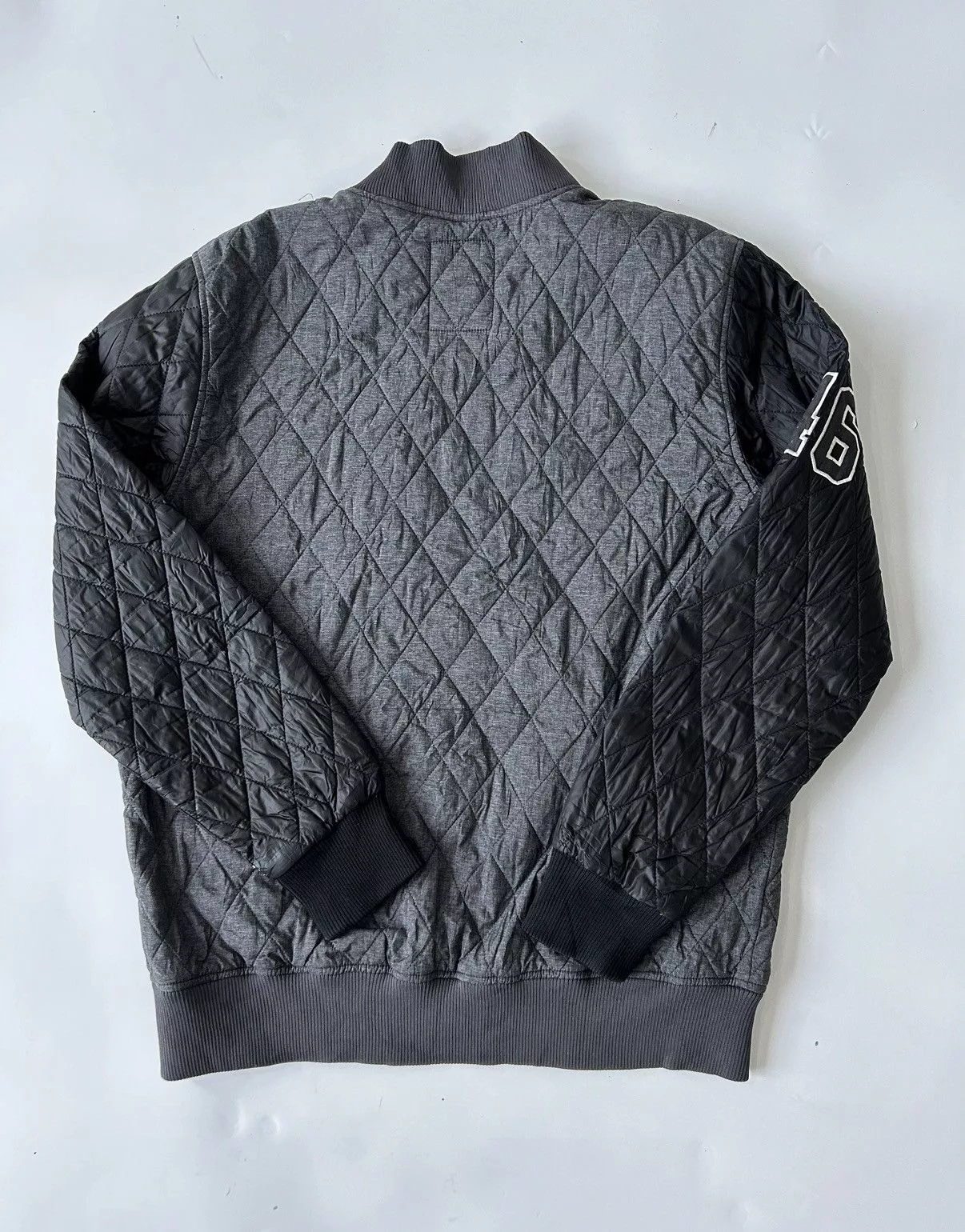NBA Light Jackets NBA × Vintage NBA KNICKS 46 QUILTED VARSITY JACKET Gray