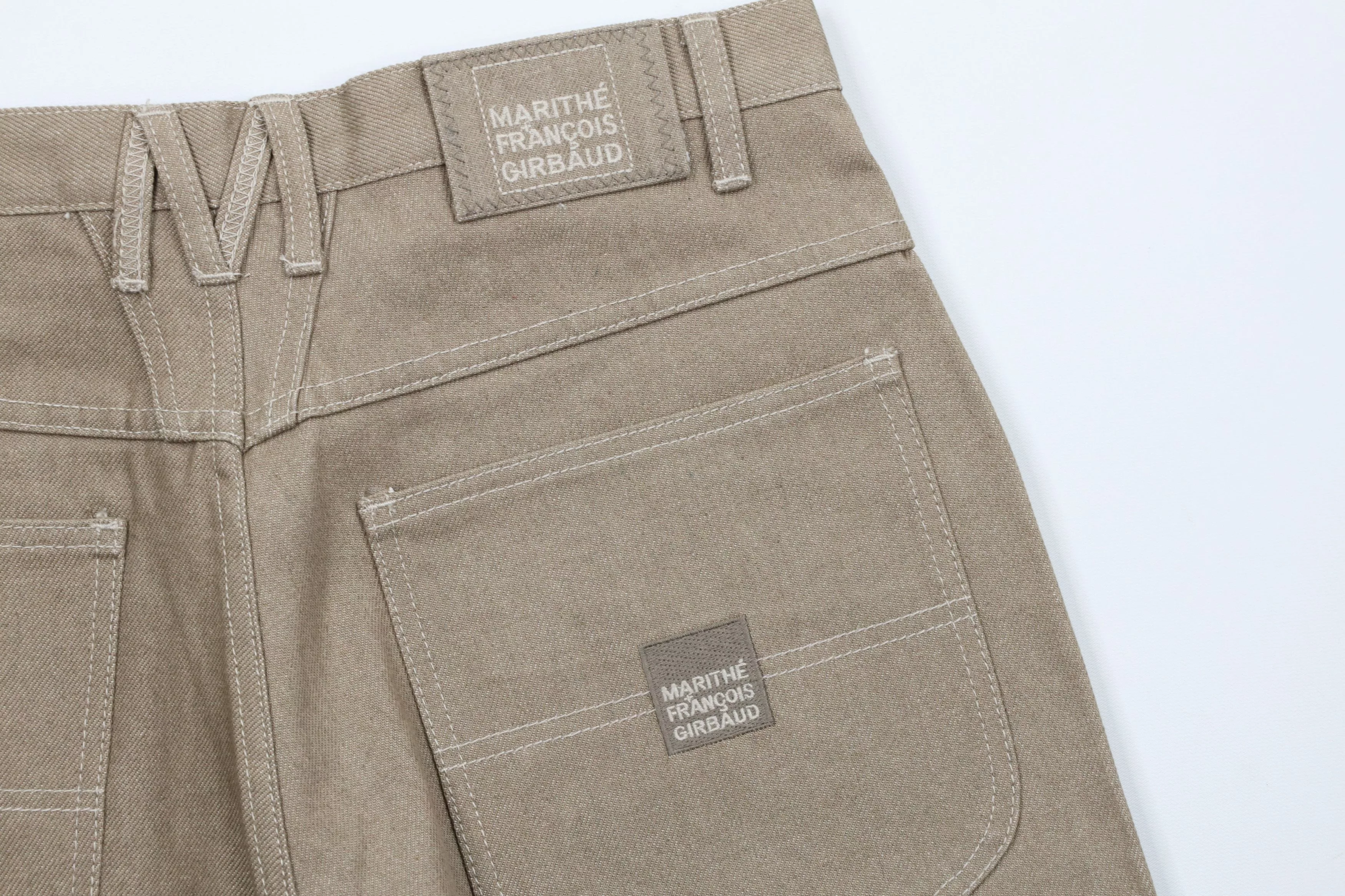 Marithe + Francois Girbaud Shorts Marithe + Francois Girbaud × Vintage NOS Vintage 90s Marithe Francois Girbaud Denim Jean Shorts Beige