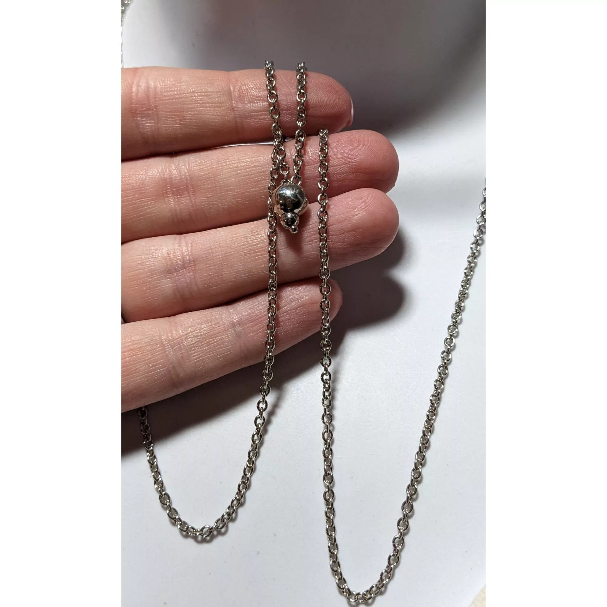 Other Necklaces Other Simple Bead Chain Necklace Silver