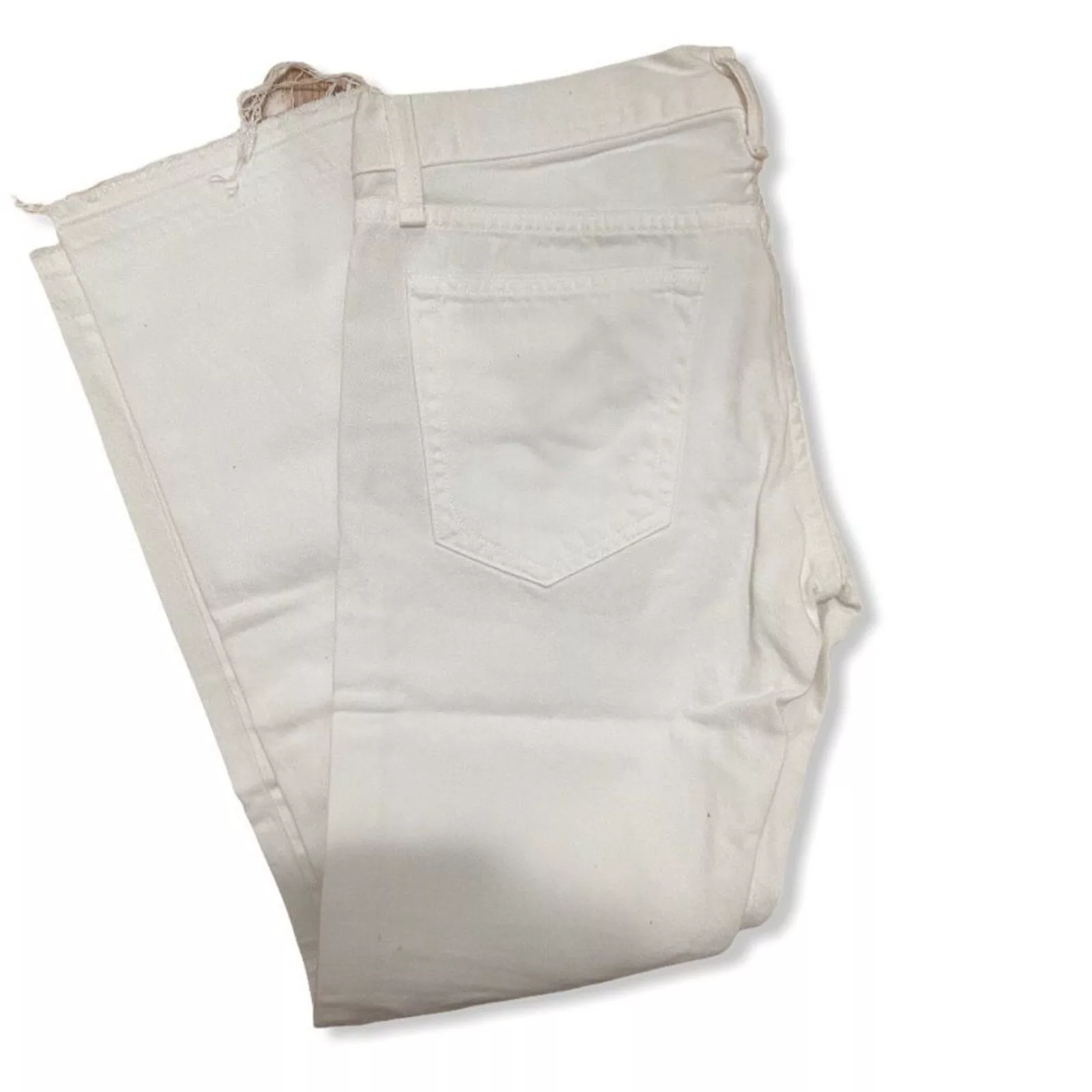 Rag & Bone Jeans RAG & BONE Aged Release White Raw Hem Skinny Jeans Sz 25
