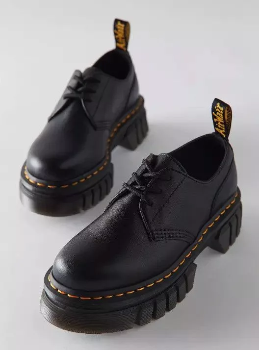 Dr. Martens Casual Leather Shoes Dr. Martens AUDRICK PLATFORM DERBYS Black