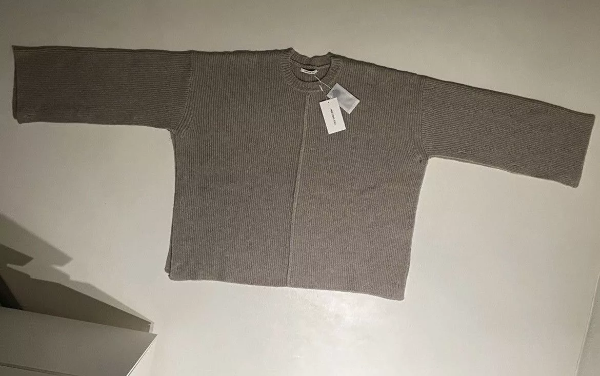 Peter Do Sweaters PETER DO - CREW NECK CAPE SWEATER - FW22 Beige