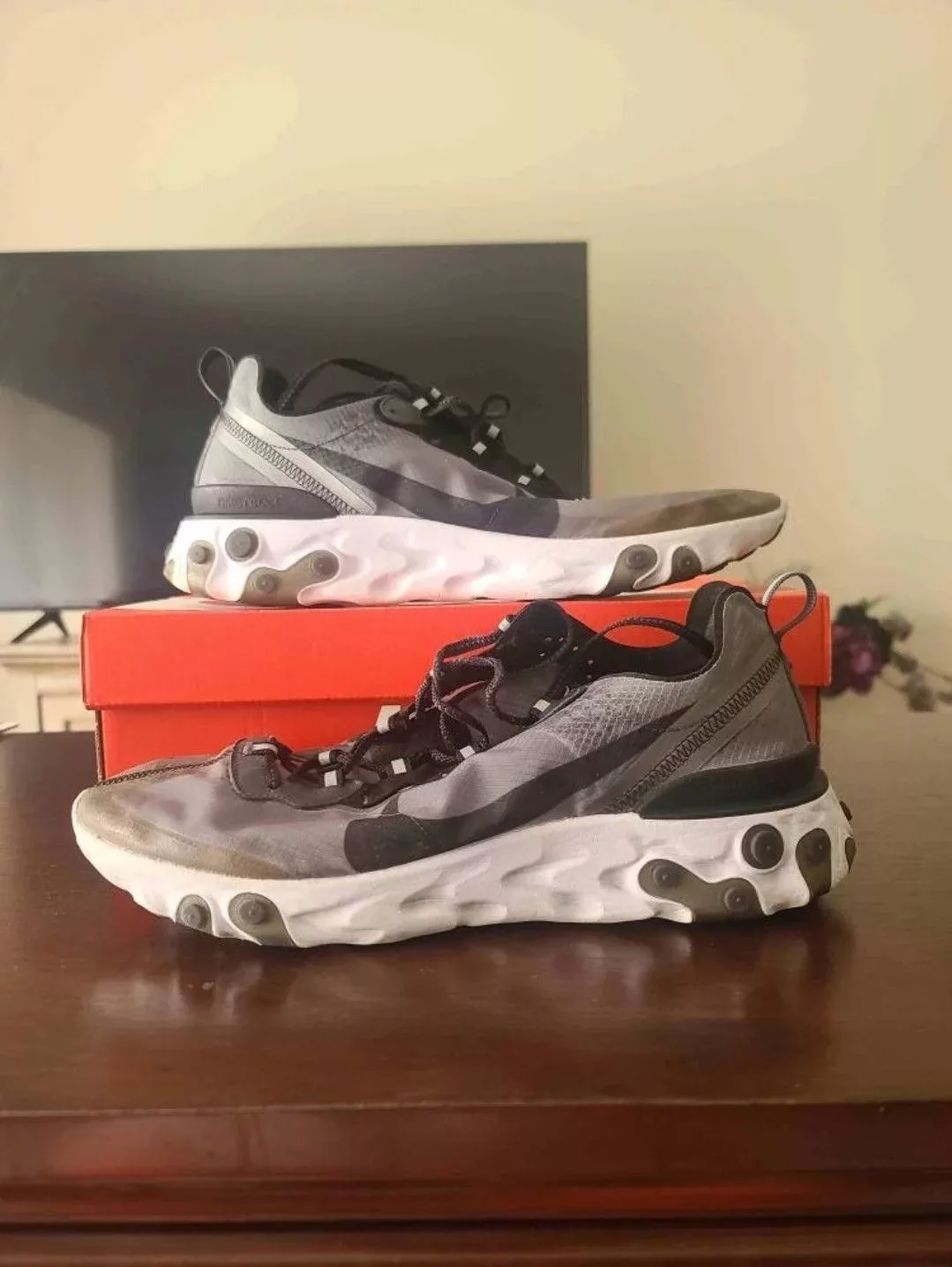 Nike Low Top Sneakers Nike React Element 87' Anthracite Black