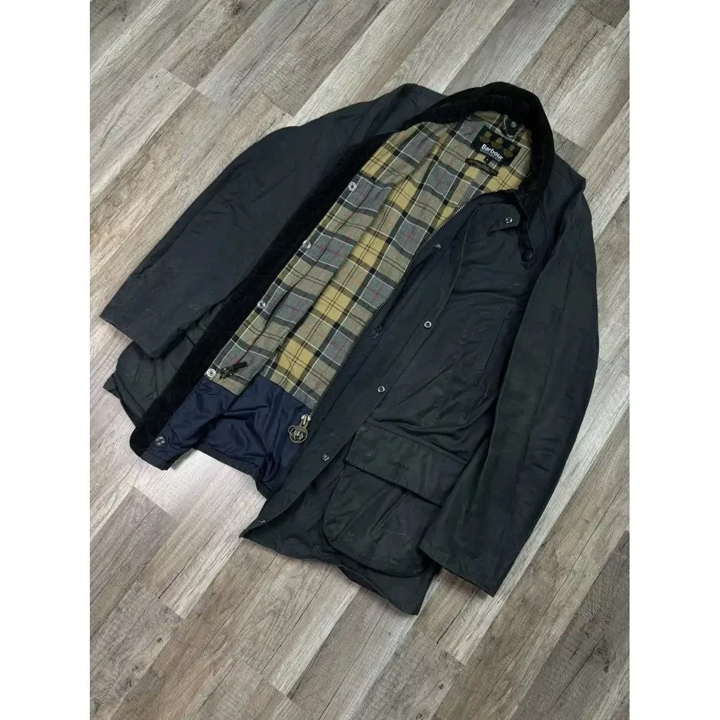 Barbour Heavy Coats Barbour Wax Coat Size: L Gray